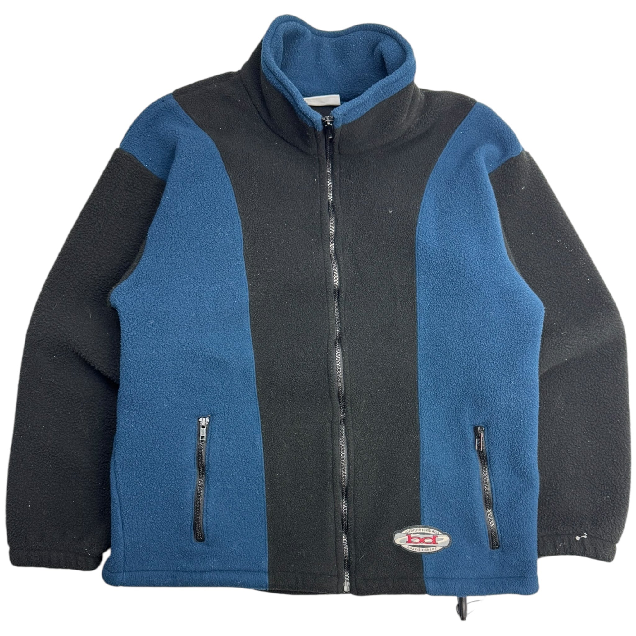 Vintage Y2K Board Dokter Big Stripe Zip Fleece