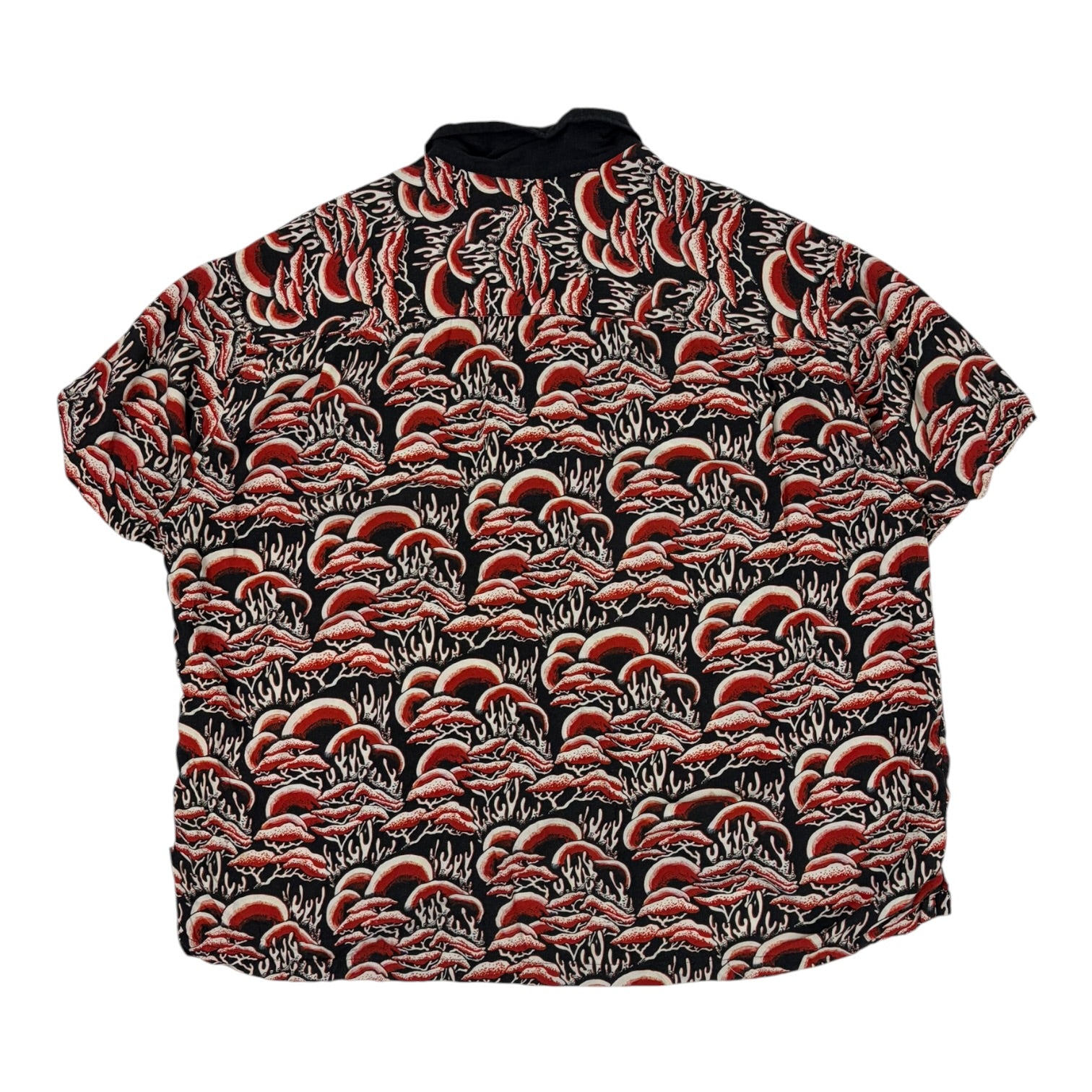 Stussy Short Sleeve Button Up Mushrooms T-Shirt