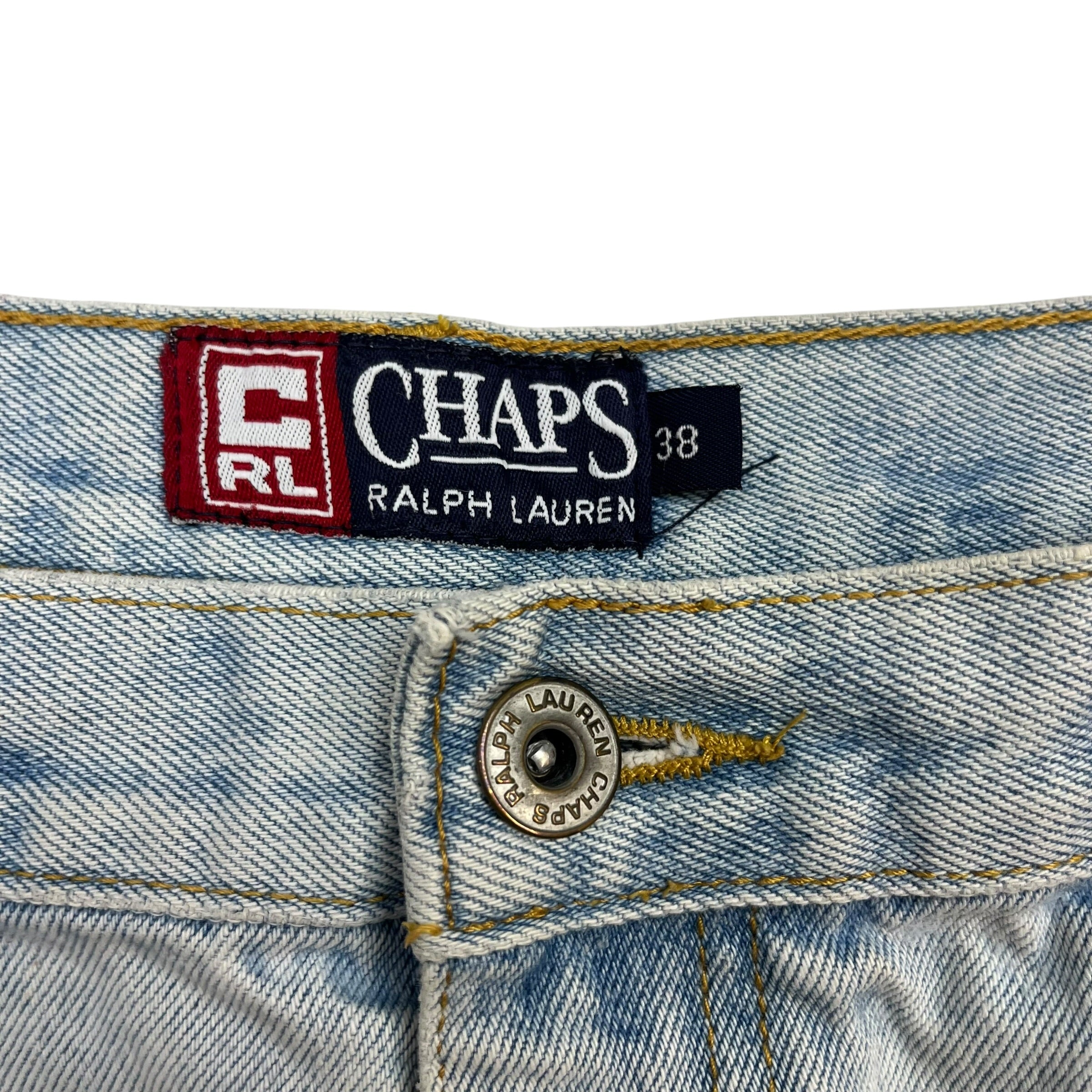 Vintage Chaps Ralph Lauren Denim Shorts Acid Wash