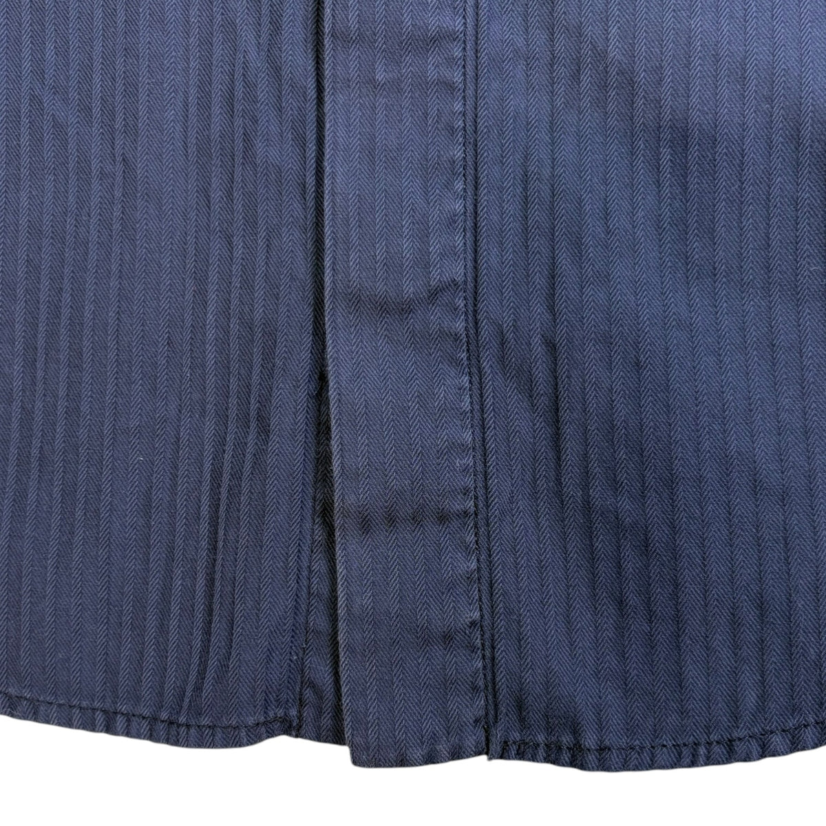 Vintage Versace Stripped Button-Up Shirt Navy