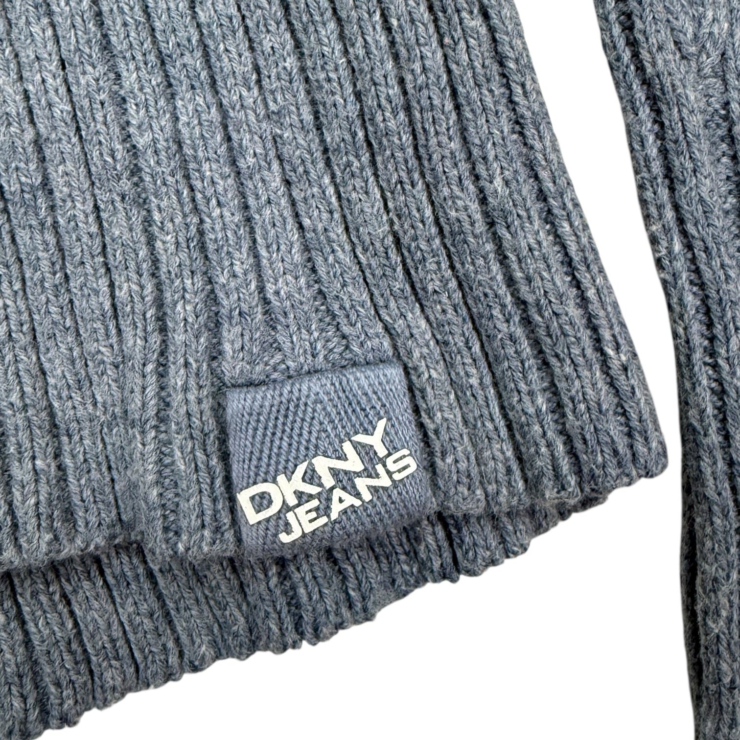 (W) Vintage DKNY Jeans Cable Knit Sweater Blue