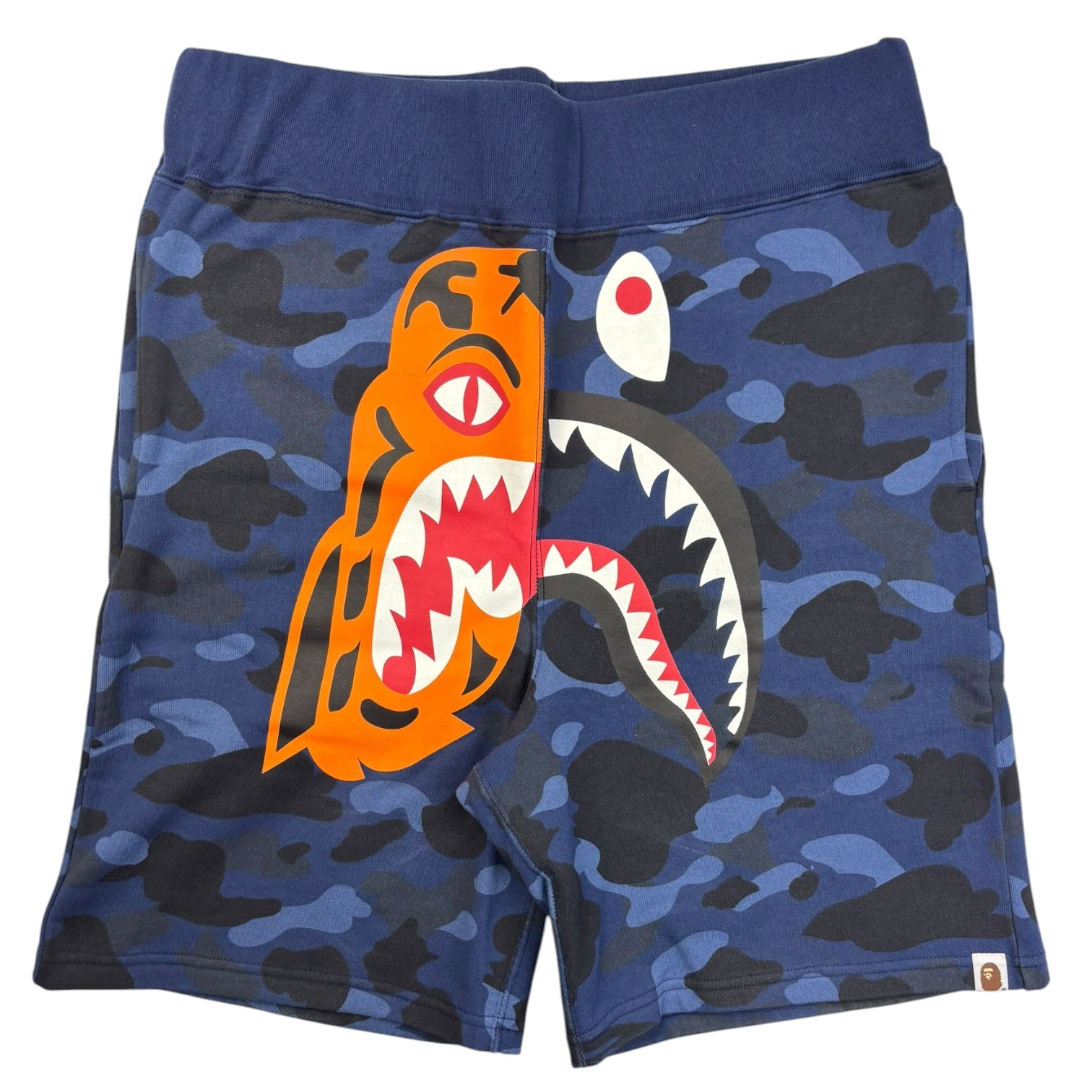 BAPE Tiger Shark Sweat Shorts Navy
