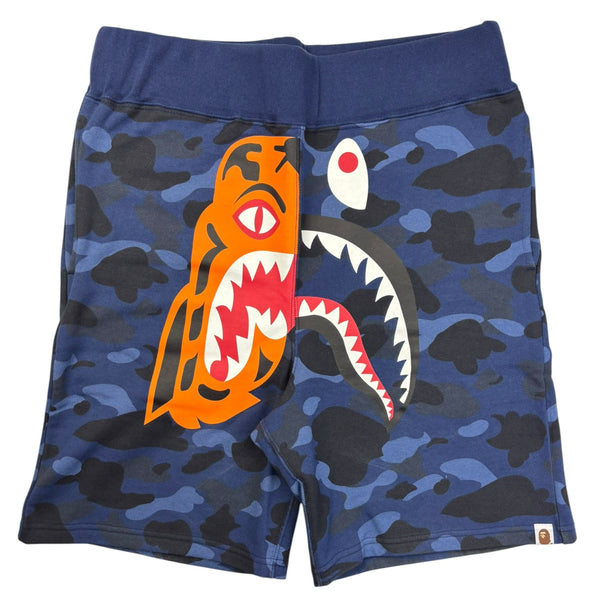 BAPE Tiger Shark Sweat Shorts Navy