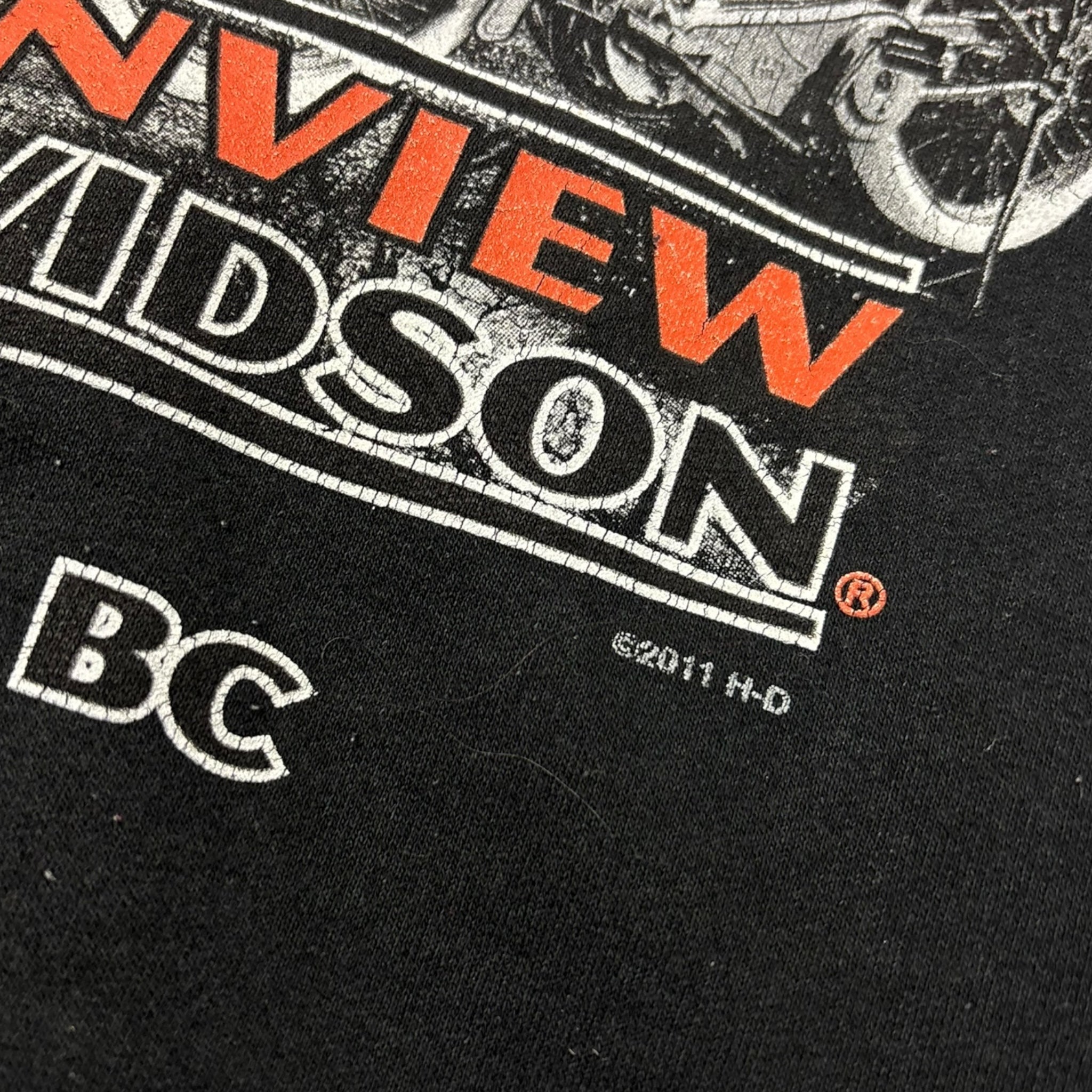 2012 Harley Davidson Flame Sleeve Zip Sweater