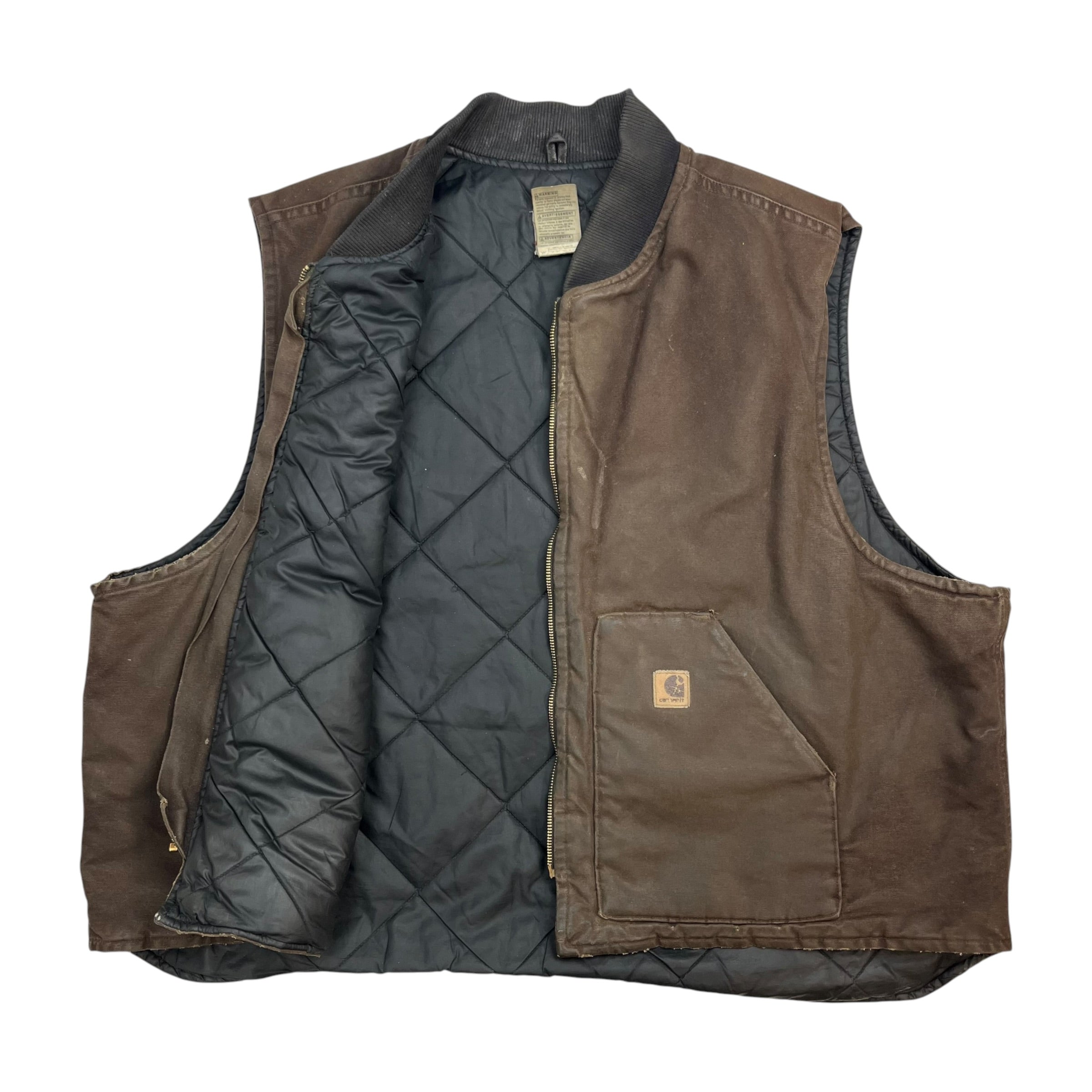 Vintage Carhartt Insulated Vest Brown