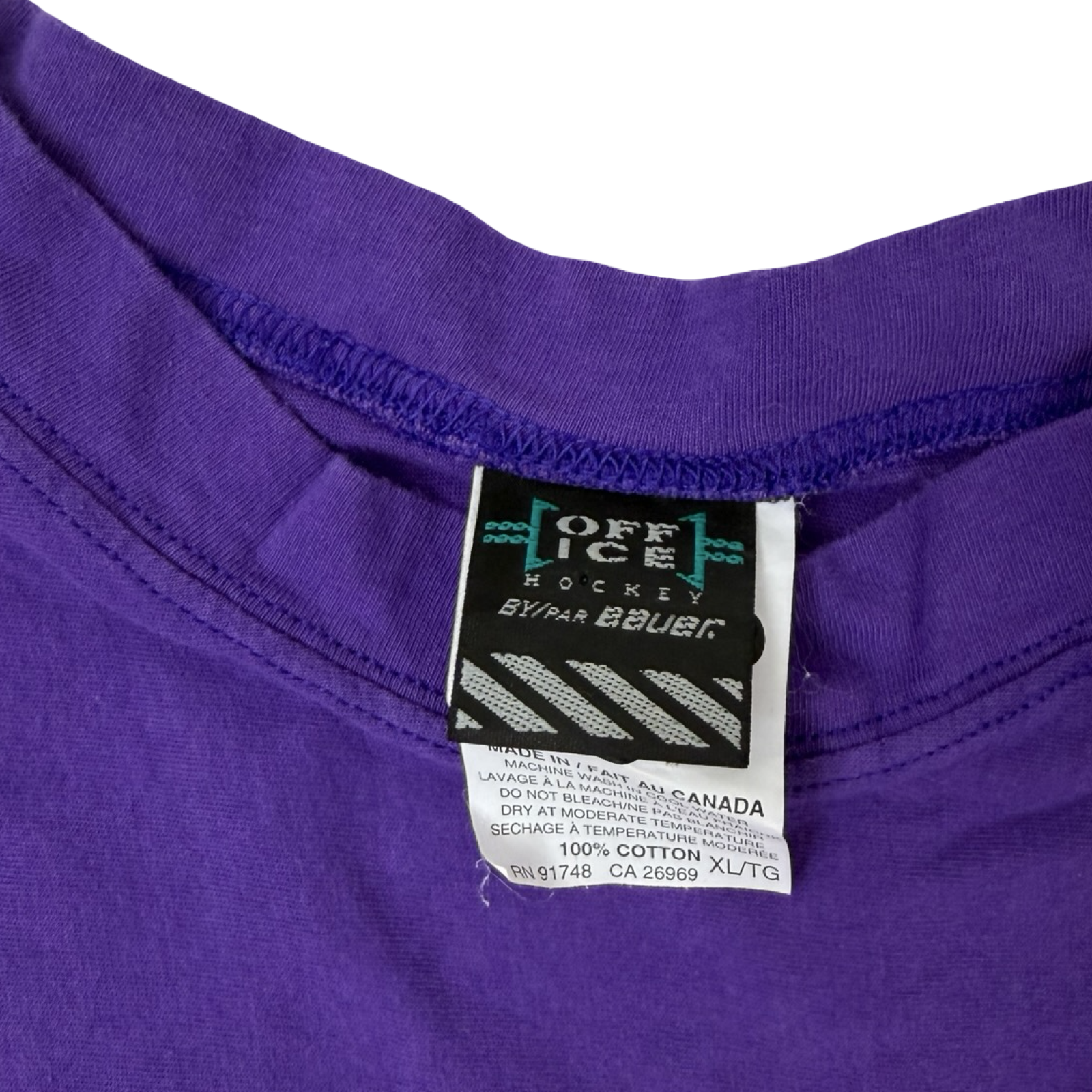 Vintage 1990s AOP Vancouver Voodoo T-Shirt Purple/White