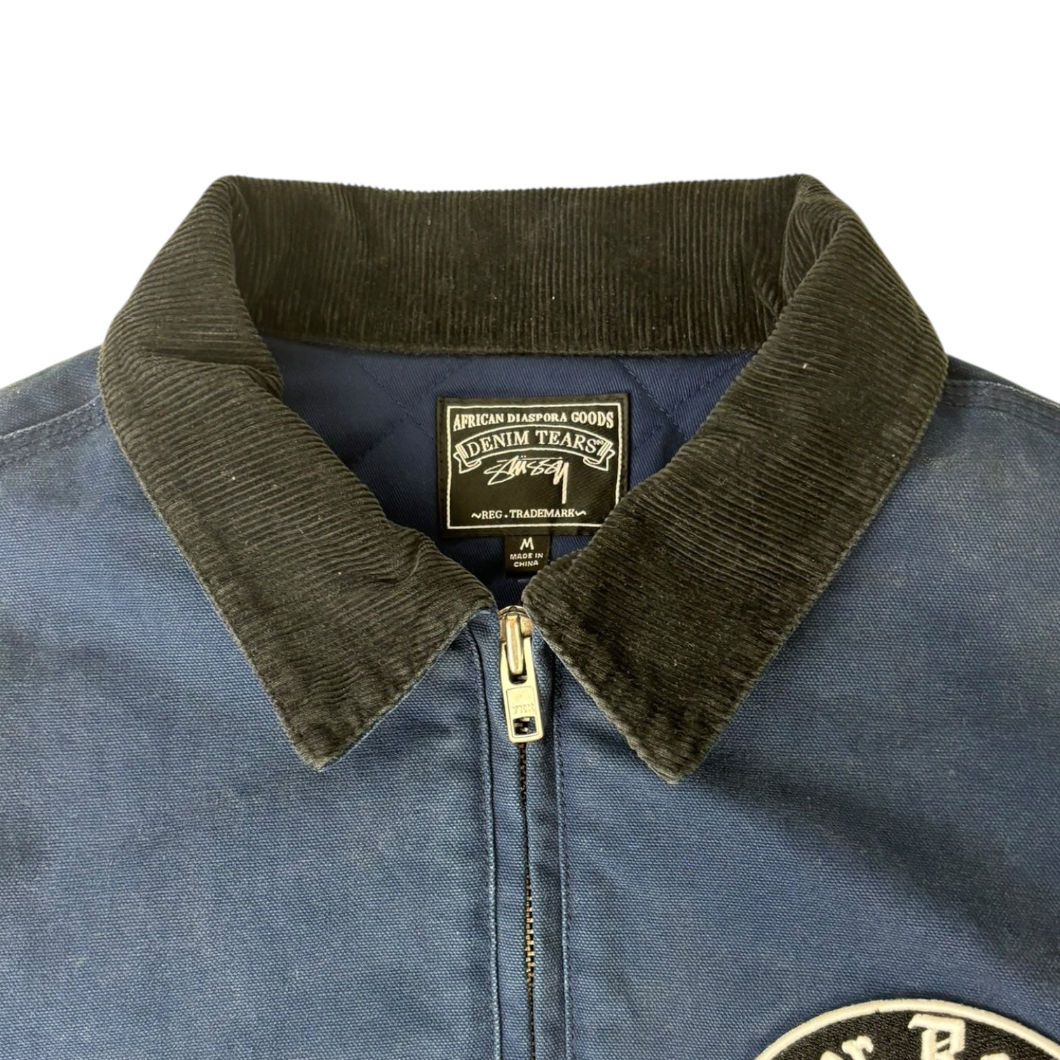 Stussy x Denim Tears Never Renege Canvas Work Jacket Blue