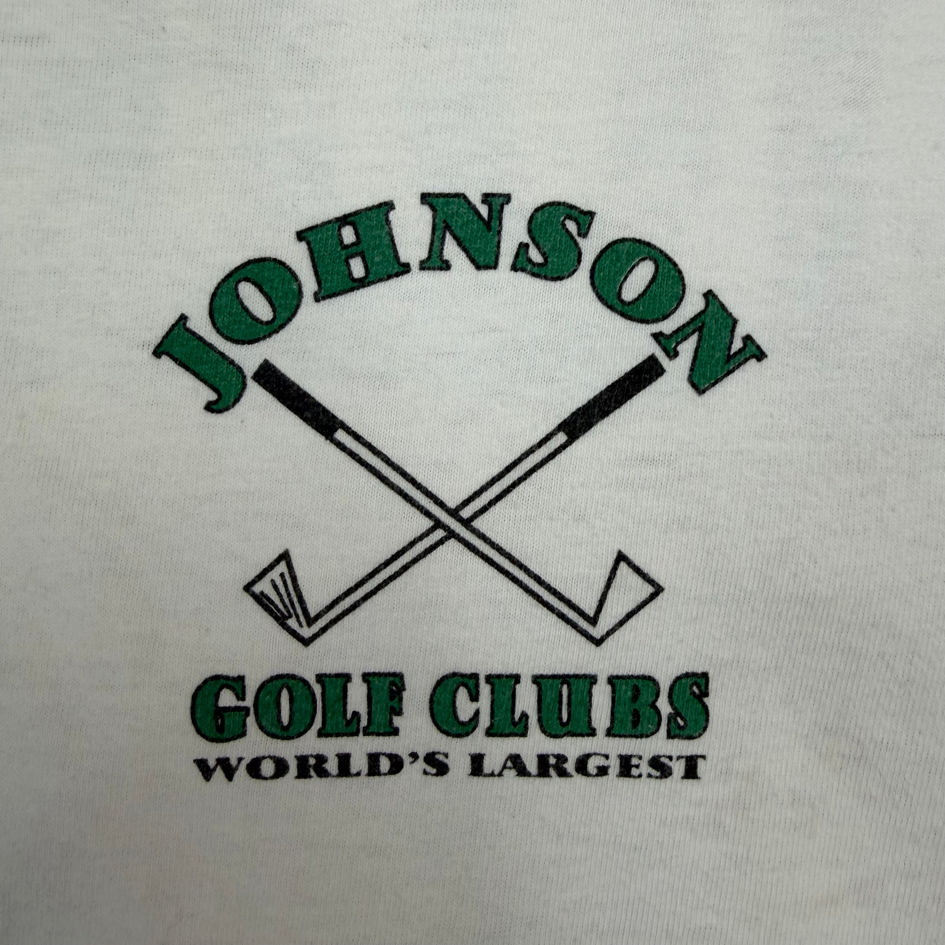 Vintage Johnson Worlds Largest Golf Club Tee White