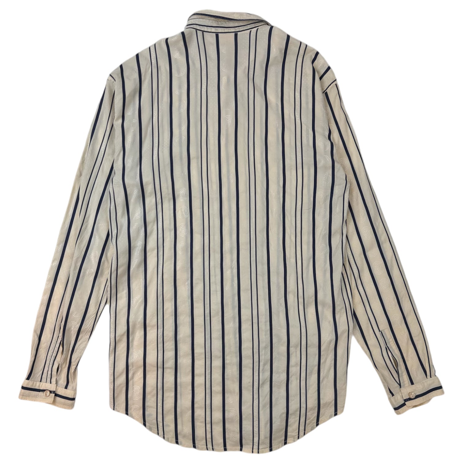 Vintage Versace Jeans Medusa Striped Button Up Shirt