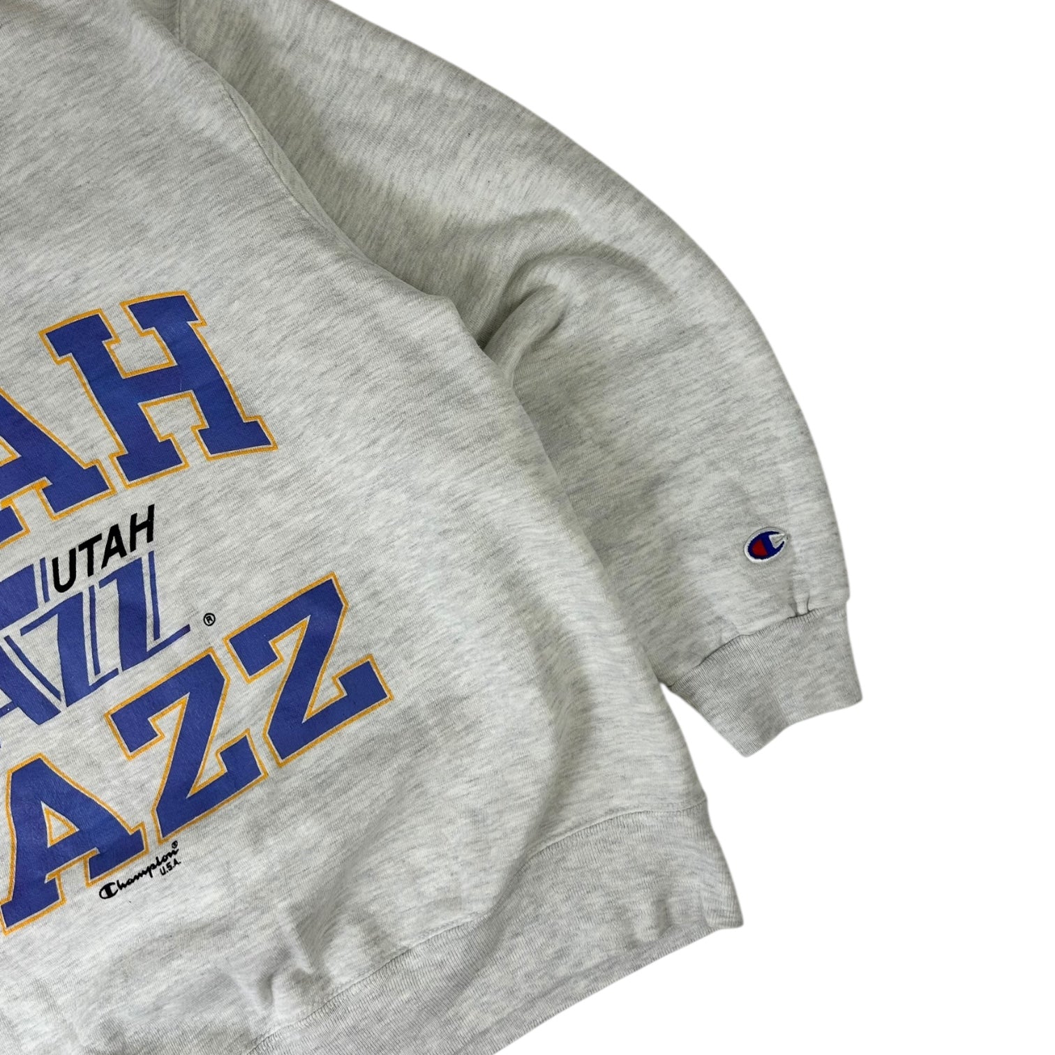 Vintage Champion Utah Jazz Crewneck Sweater Grey