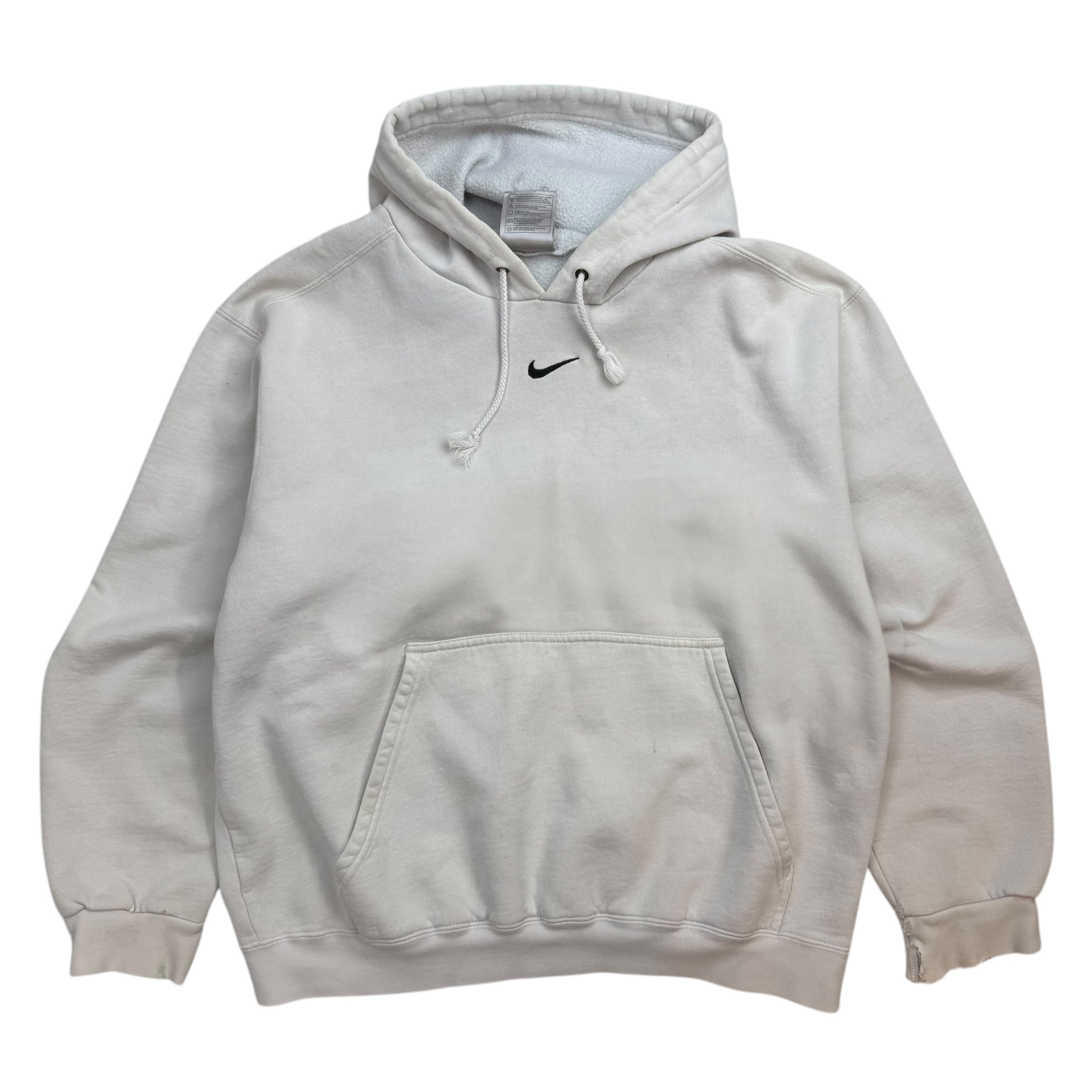 Vintage Nike Centre Swoosh Hoodie White