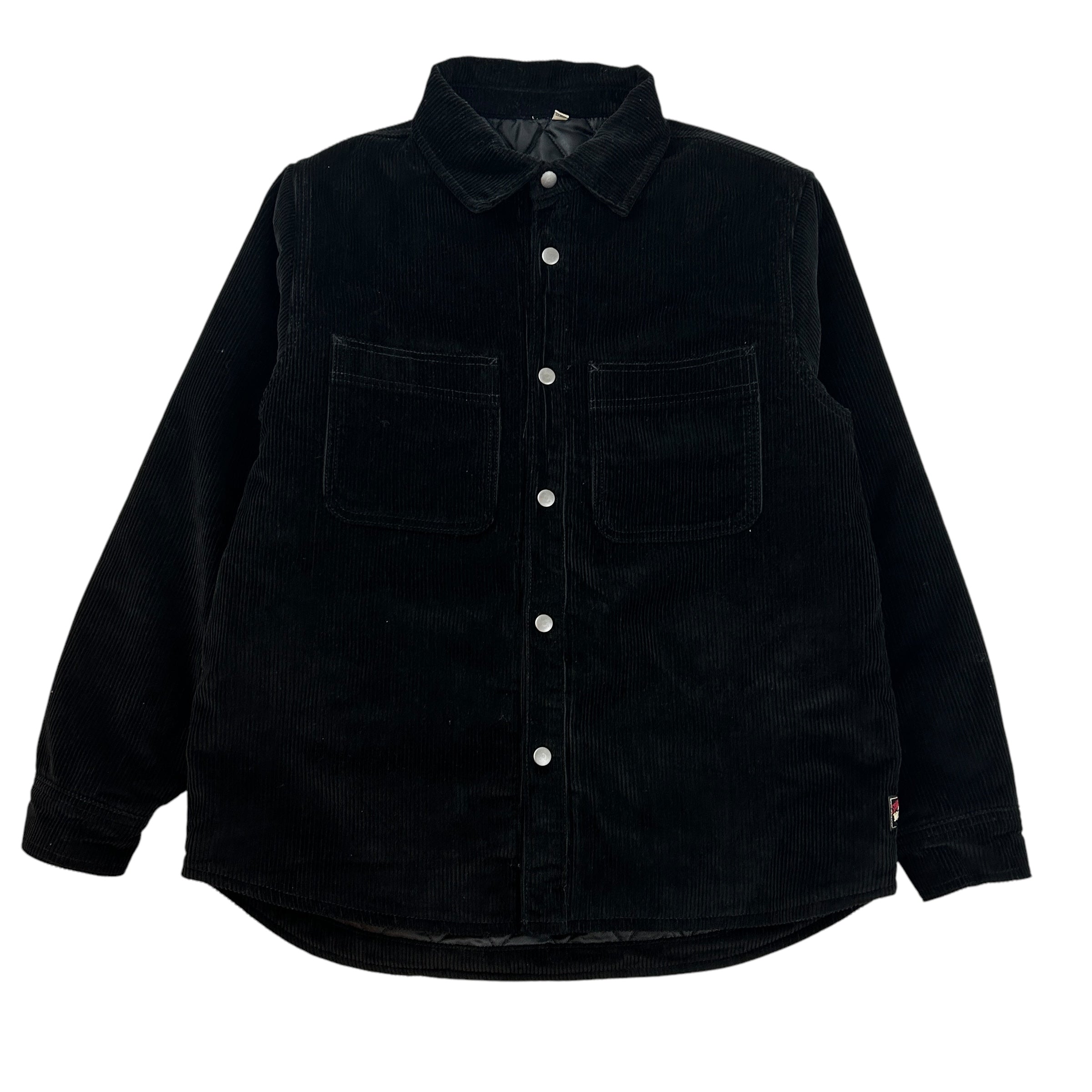 Stussy Cord Quilted Overshirt Black