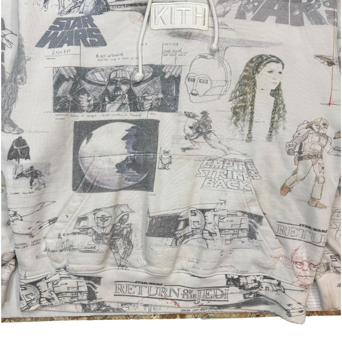 Kith x Star Wars Sketches Hoodie White