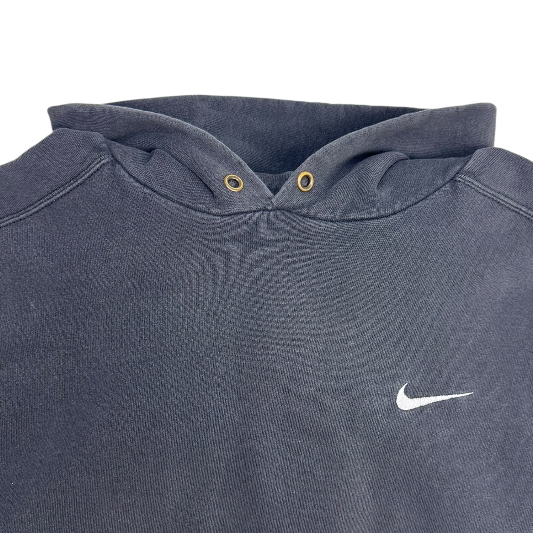 Vintage 90s Nike Pocket Swoosh Hoodie Faded Black