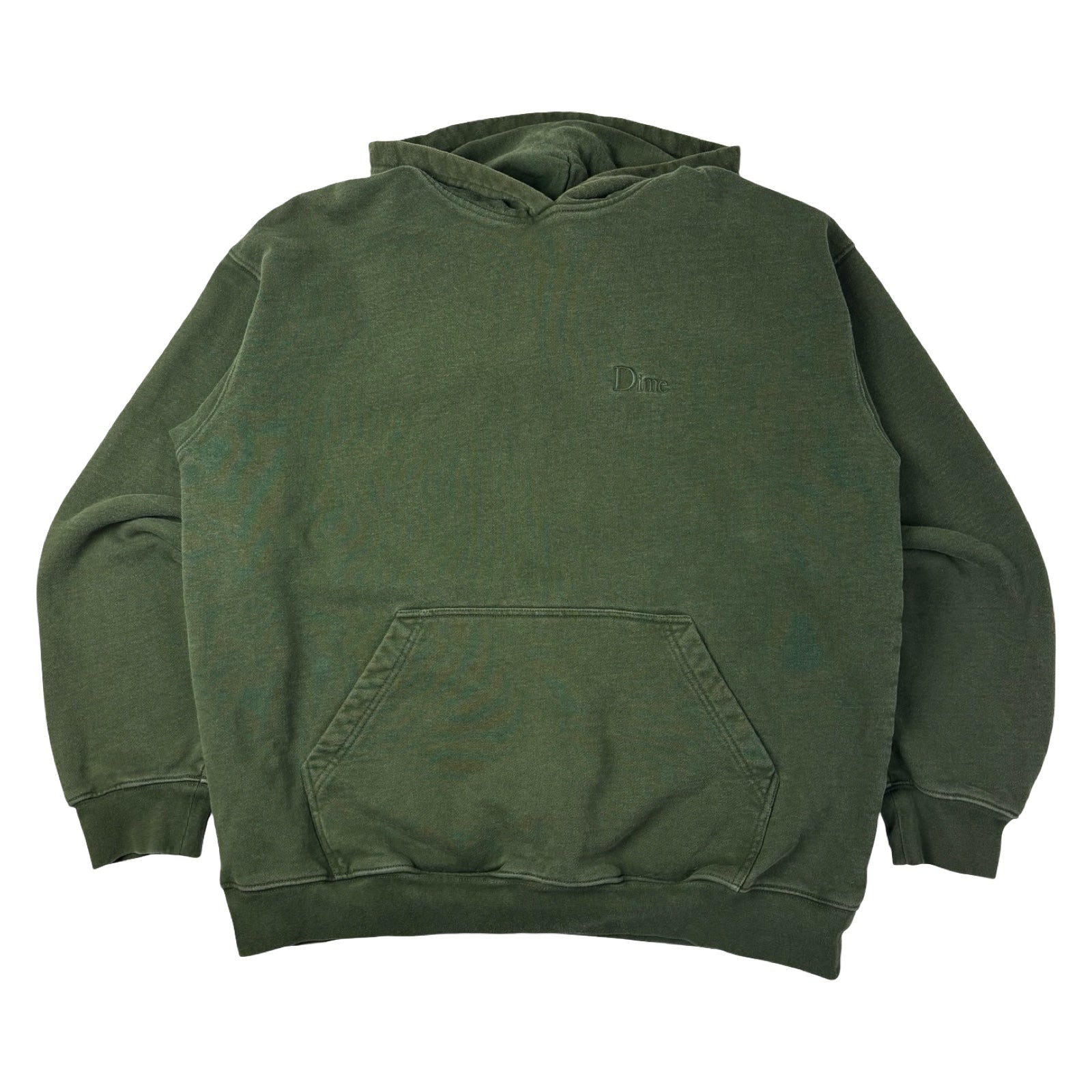 Dime Classic Small Logo Pullover Hoodie Washed Green