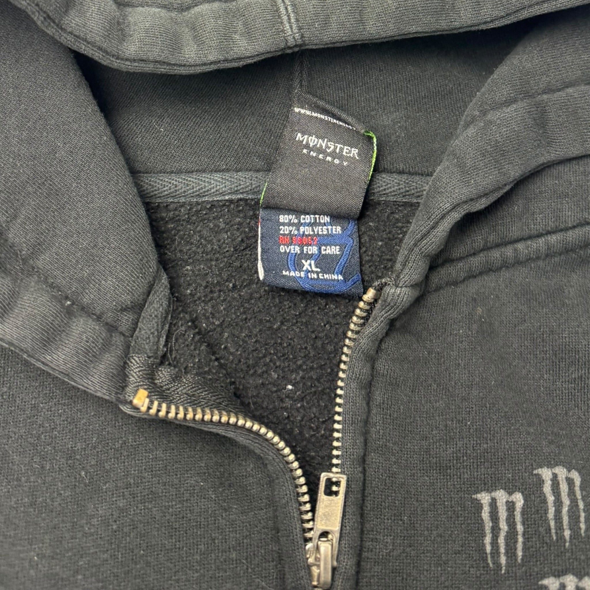 Vintage Y2K Monster Energy Embroidered Zip Up Hoodie