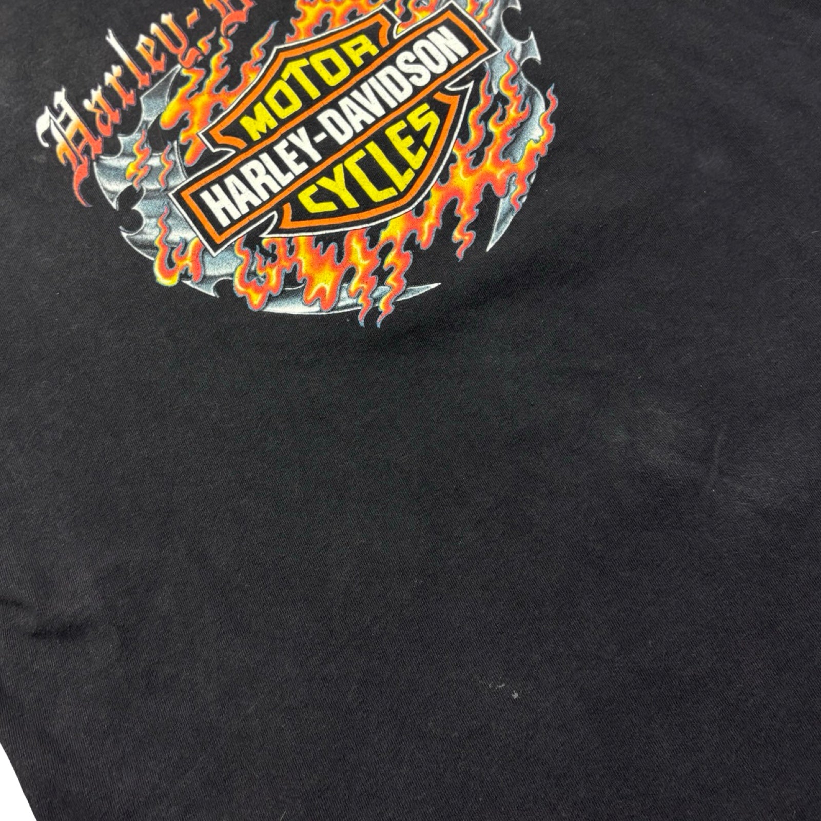 1999 Harley Davidson Knoxville TN Flame Bar & Shield T-Shirt Black