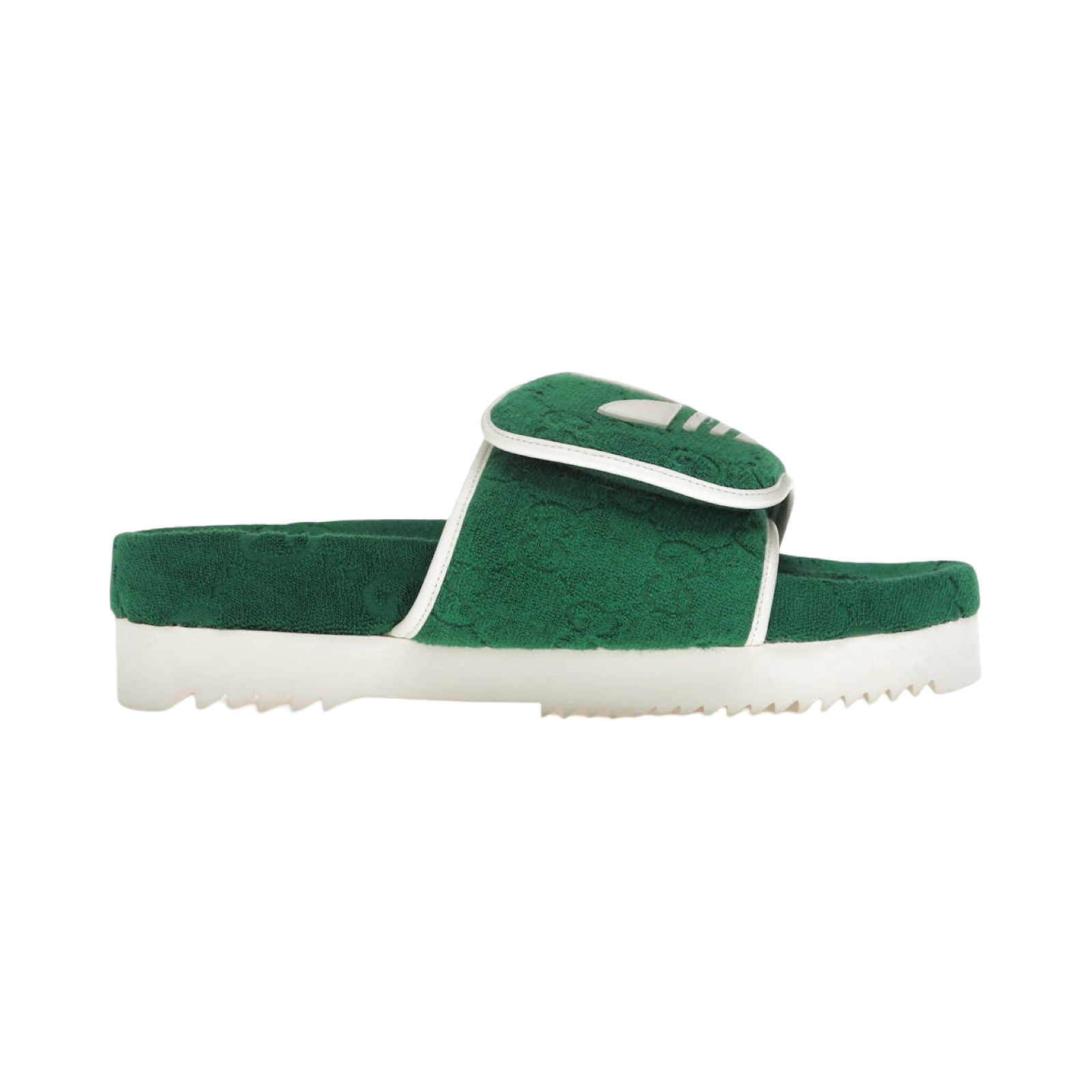 Gucci x Adidas Platform Slides Terrycloth Green (Used)