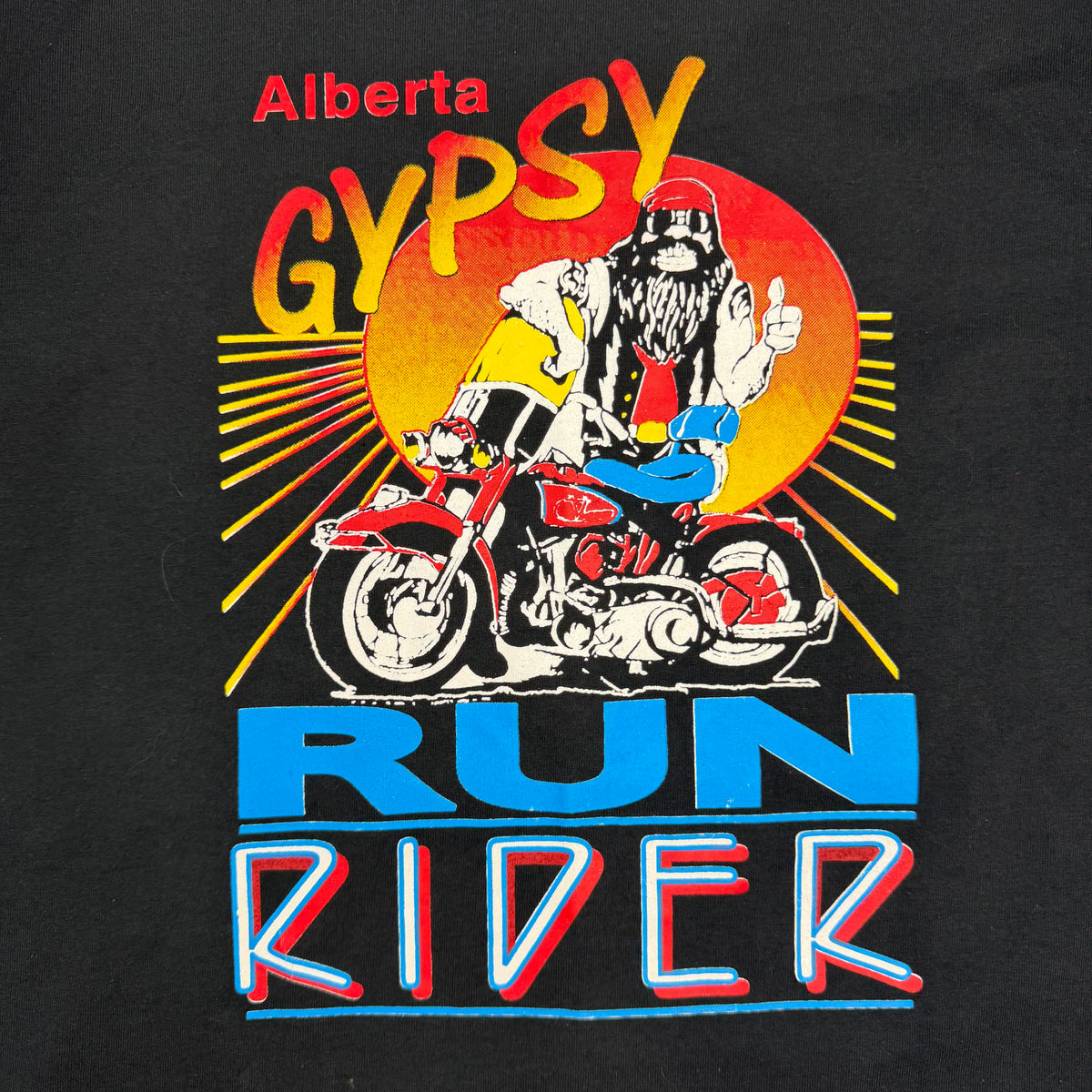 Vintage Alberta Gypsy Run Rider Tee Black