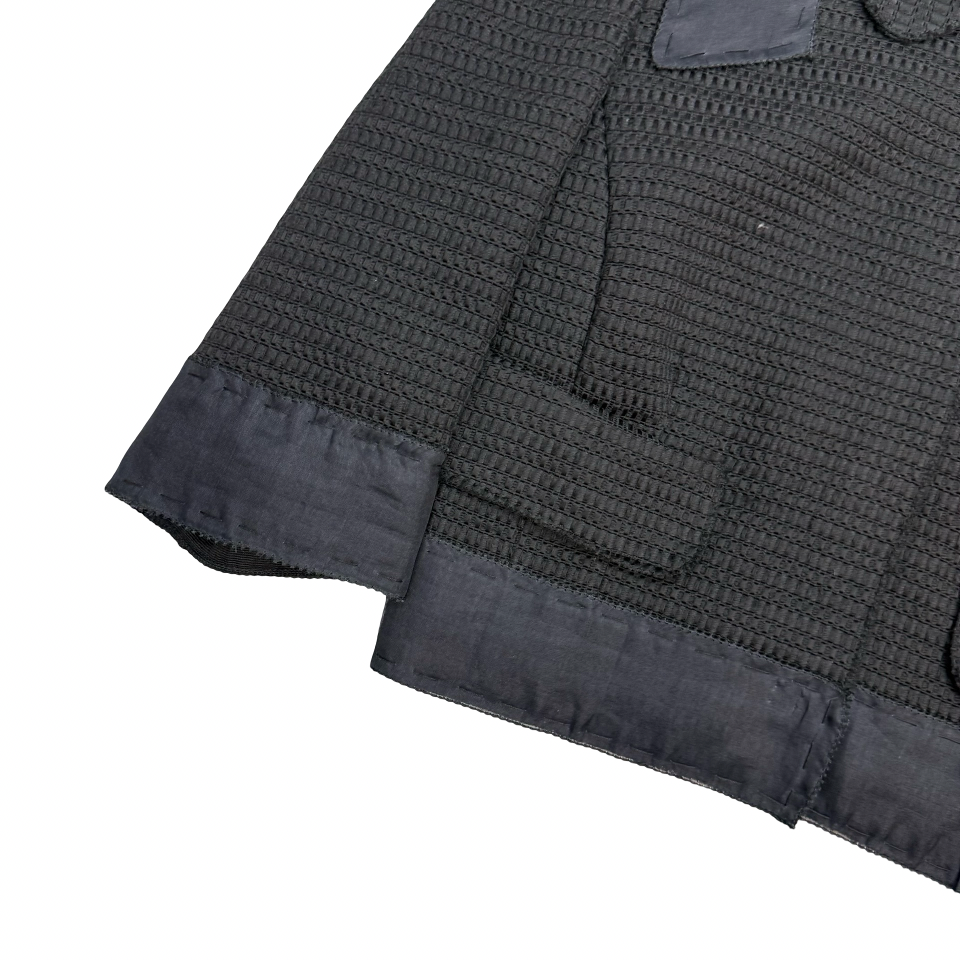 (W) Dolce & Gabbana Textured Cropped Jacket Black