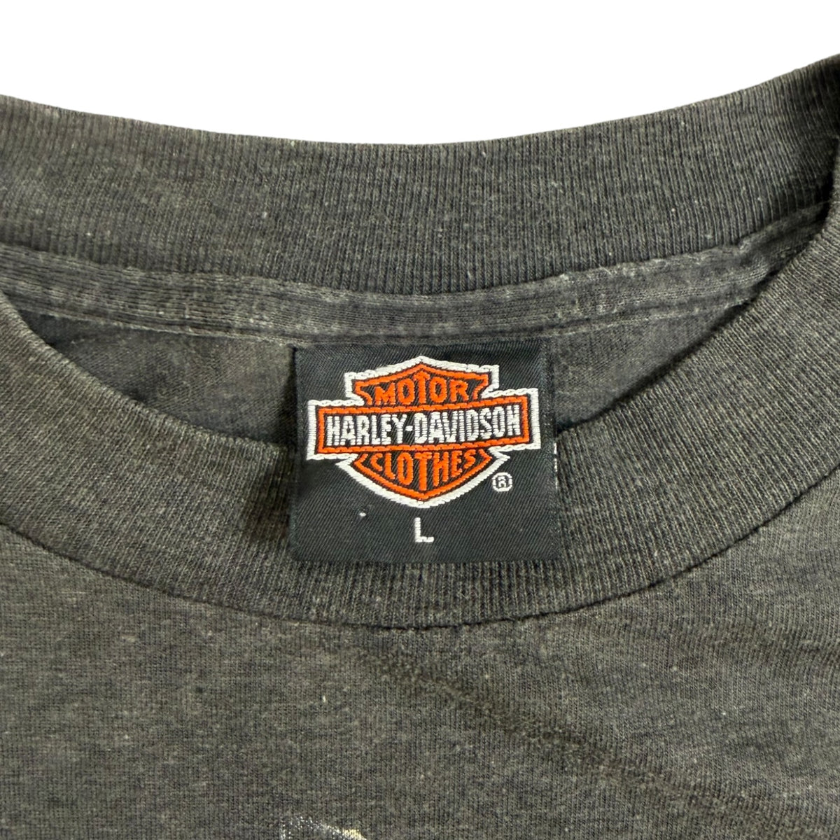 Harley Davidson 1989 3D Emblem Wolf T-Shirt Grey