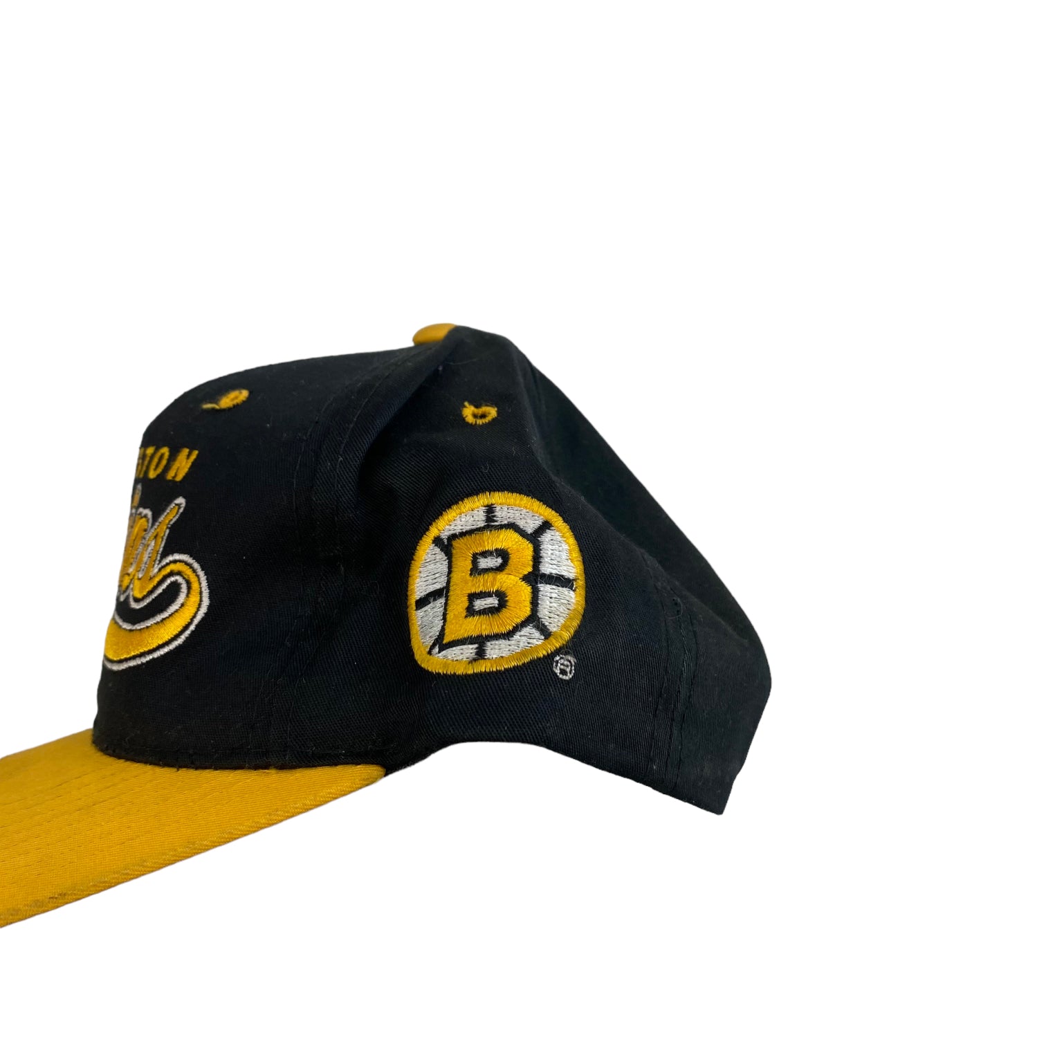 Vintage Boston Bruins NHL Starter Tail Sweep Snapback Black/Yellow