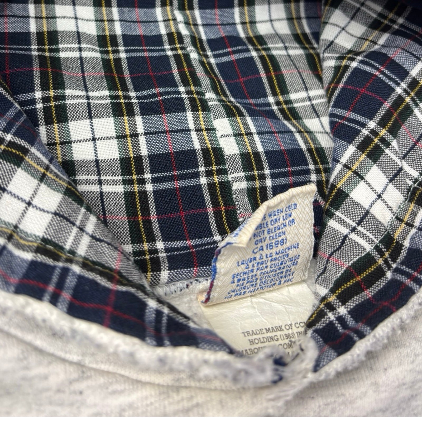Vintage Nutmeg NBA Orlando Magic Plaid Pullover Hoodie Grey