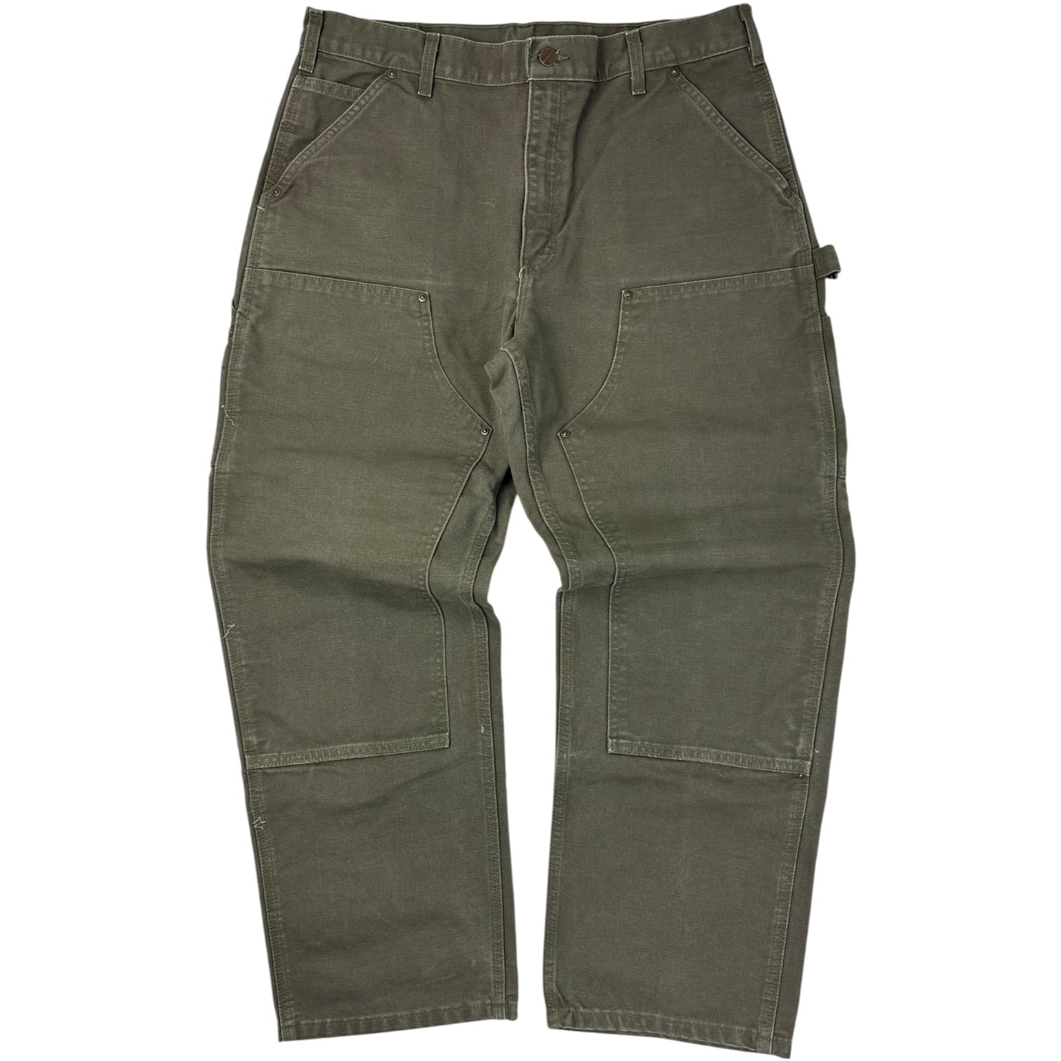Carhartt Double Knee Work Pants Olive Green