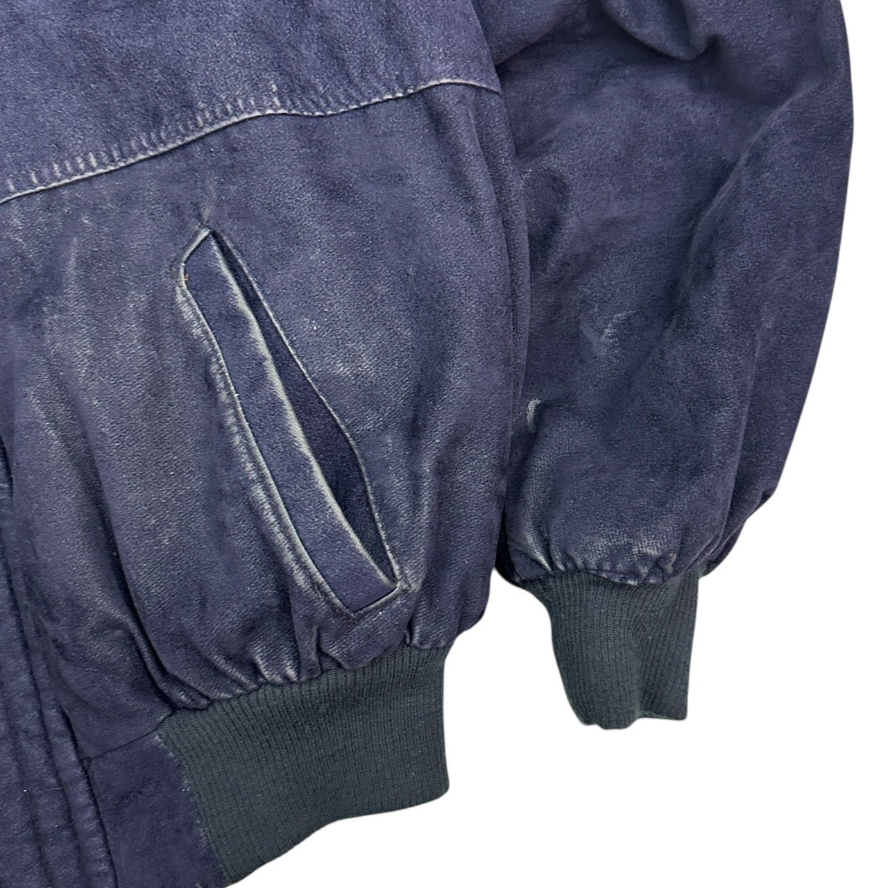 Vintage PE Suede Bomber Jacket Navy