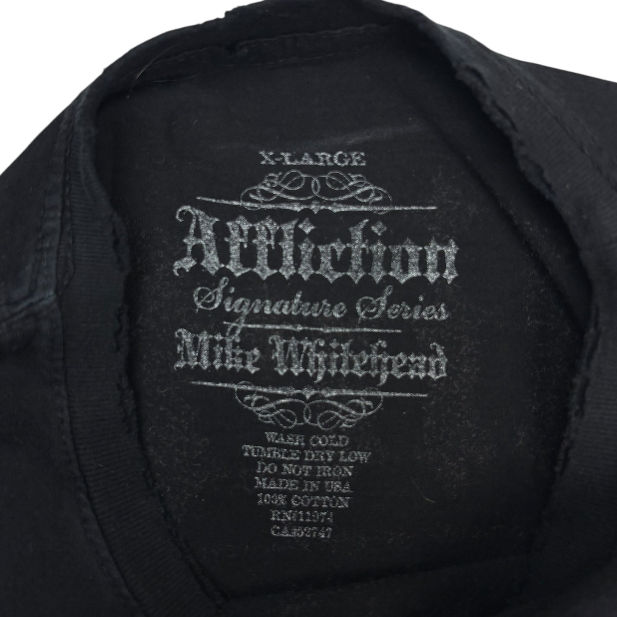 Vintage Y2K Affliction 2 Skulls Mike Whitehead T-Shirt