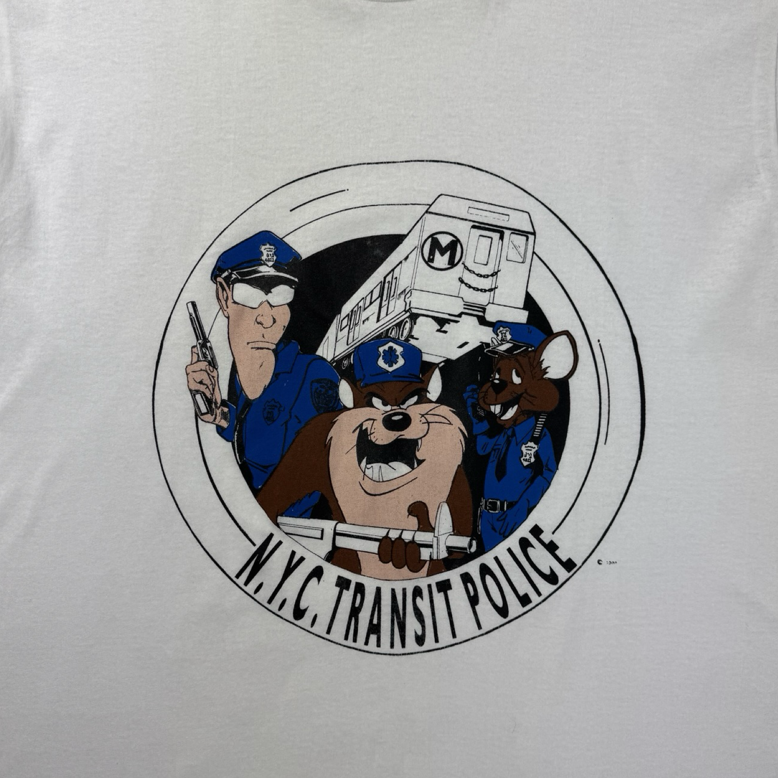 Vintage N.Y.C. Transit Police Cartoon T-Shirt