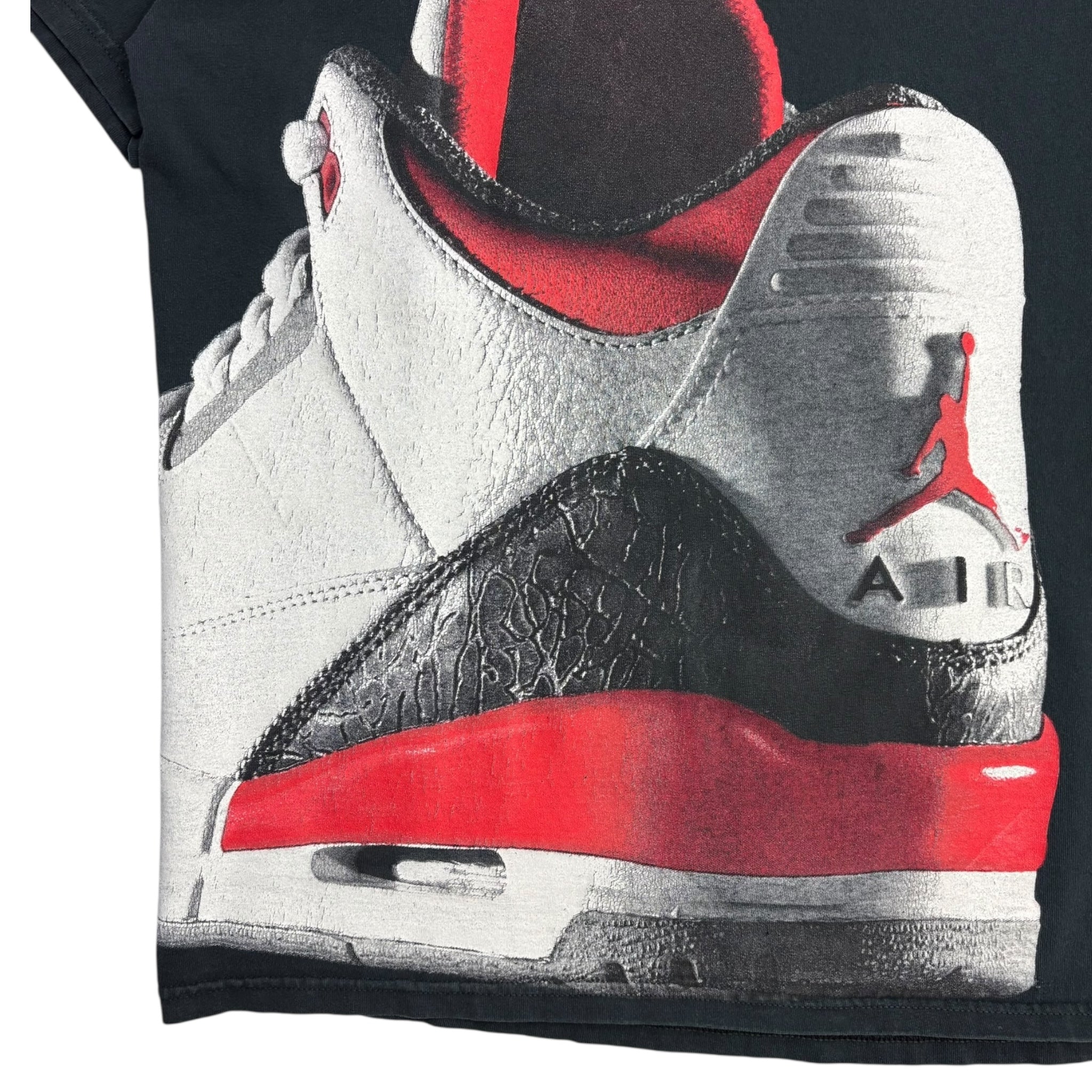 2007 Jordan 3 Fire Red Big Print T-Shirt