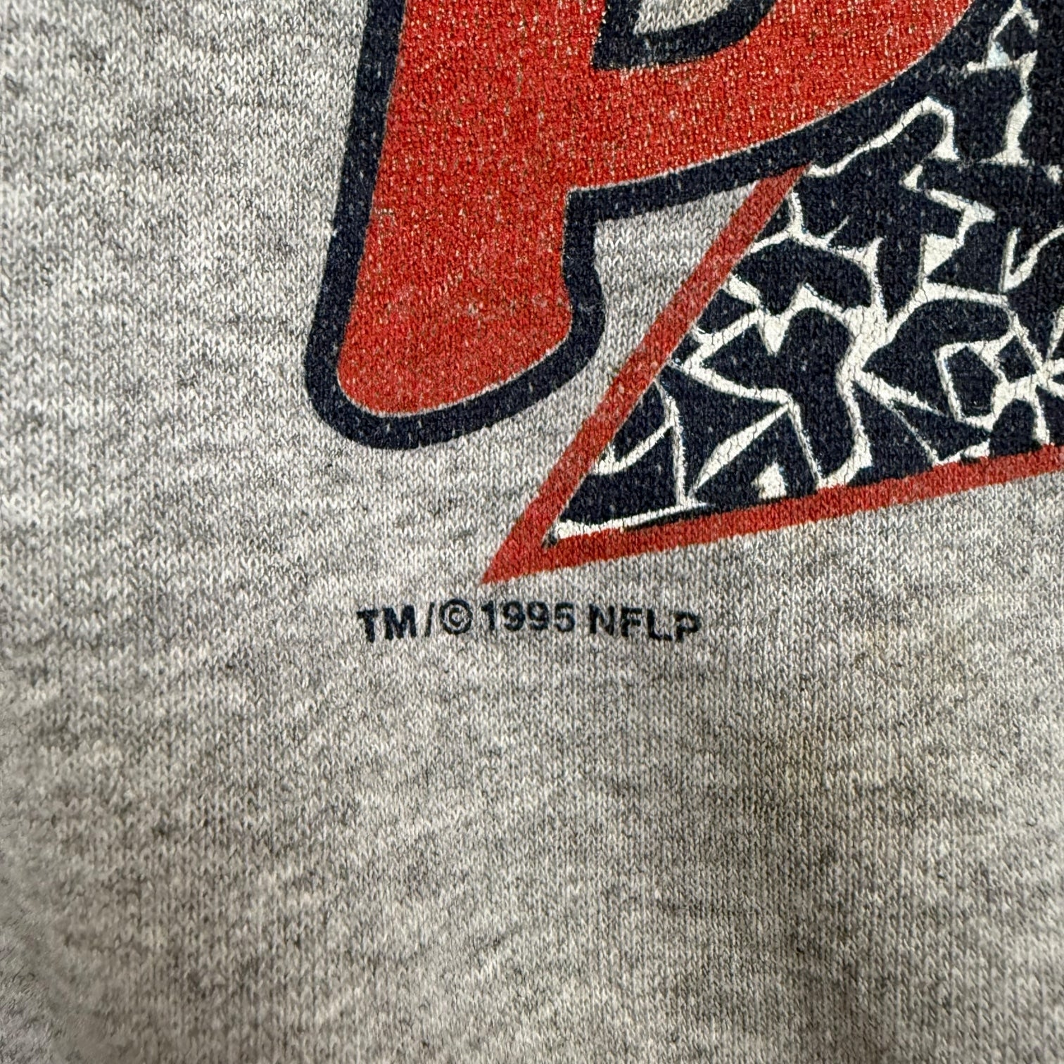 1995 New England Patriots Crewneck Grey/Blue/Red