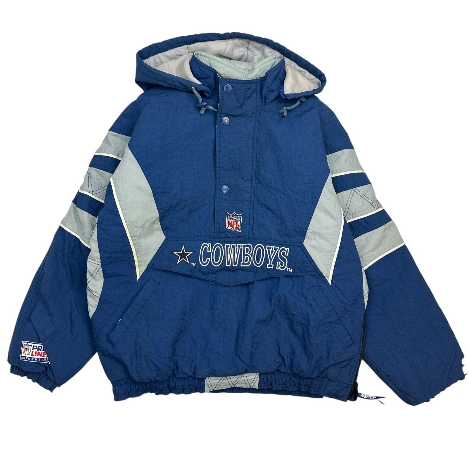 Vintage Starter Dallas Cowboys Anorak Jacket Blue