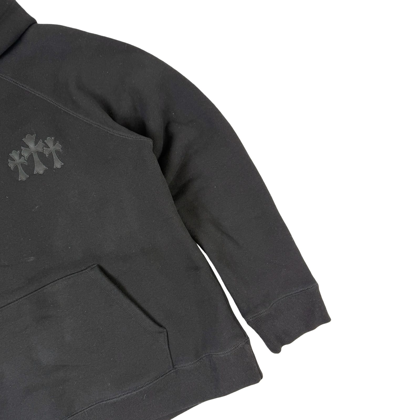 Chrome Hearts Triple Cross Nylon Patch Hoodie Black