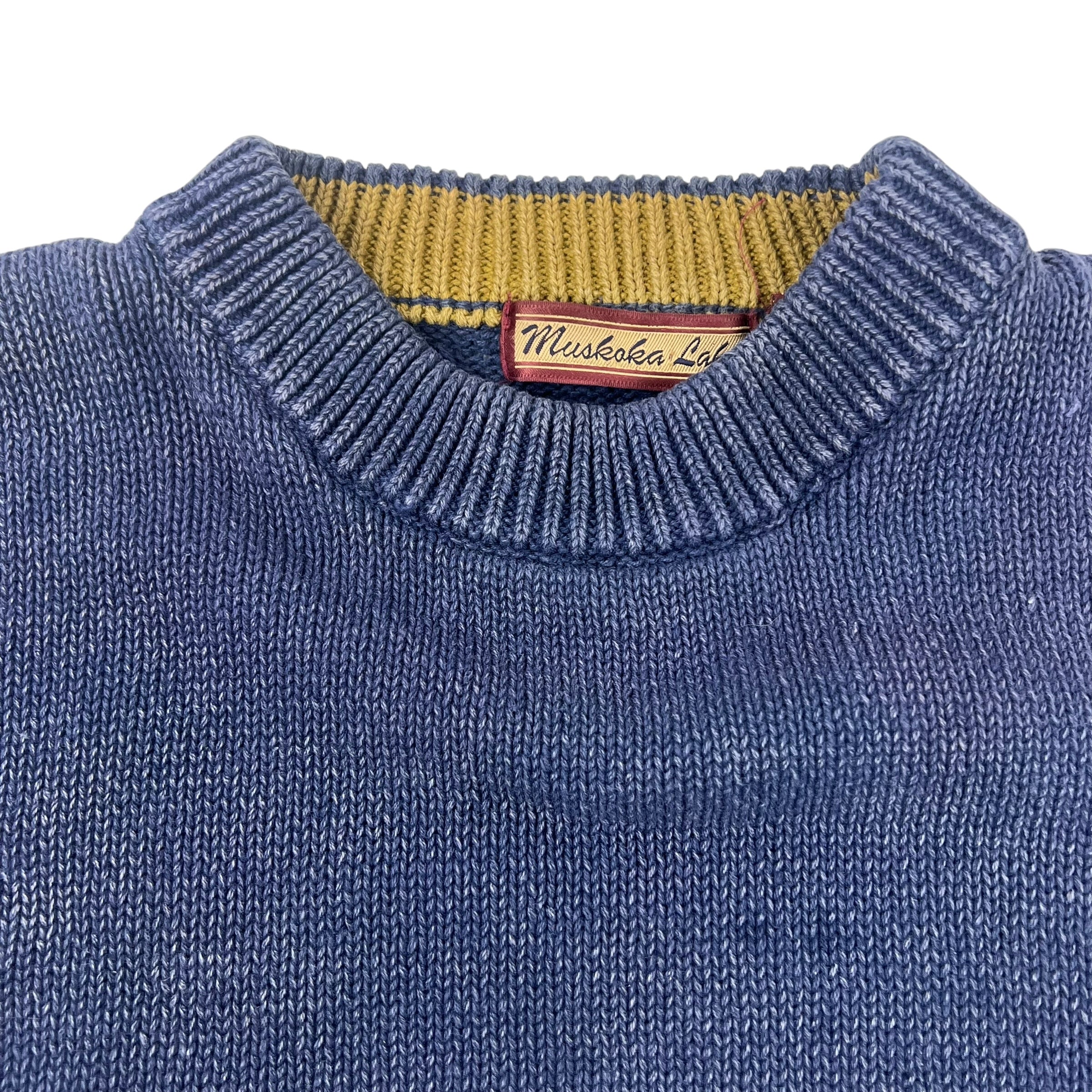 Vintage Tri-Tone Striped Knit Sweater