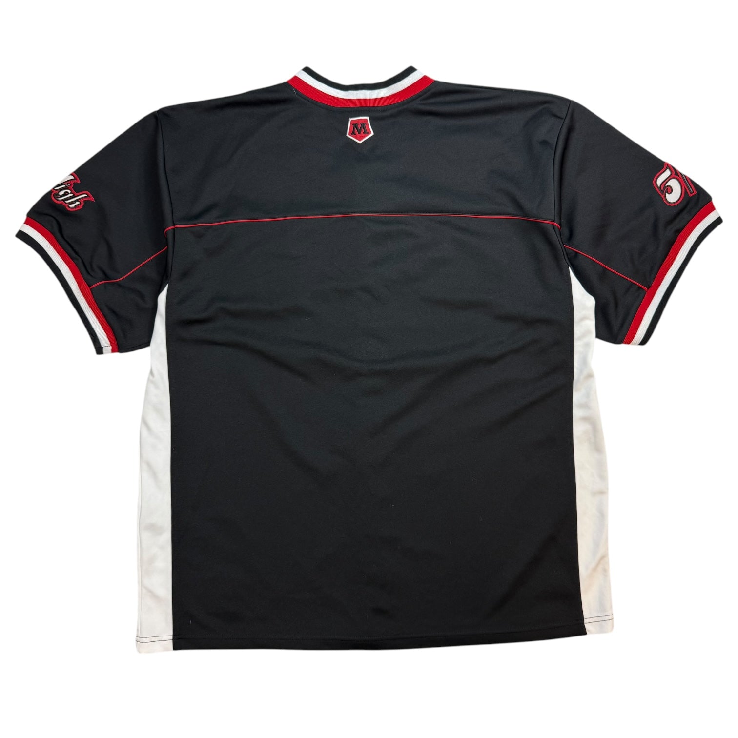 Vintage Y2K Mecca Sports High Five Baseball Jersey Black/Red