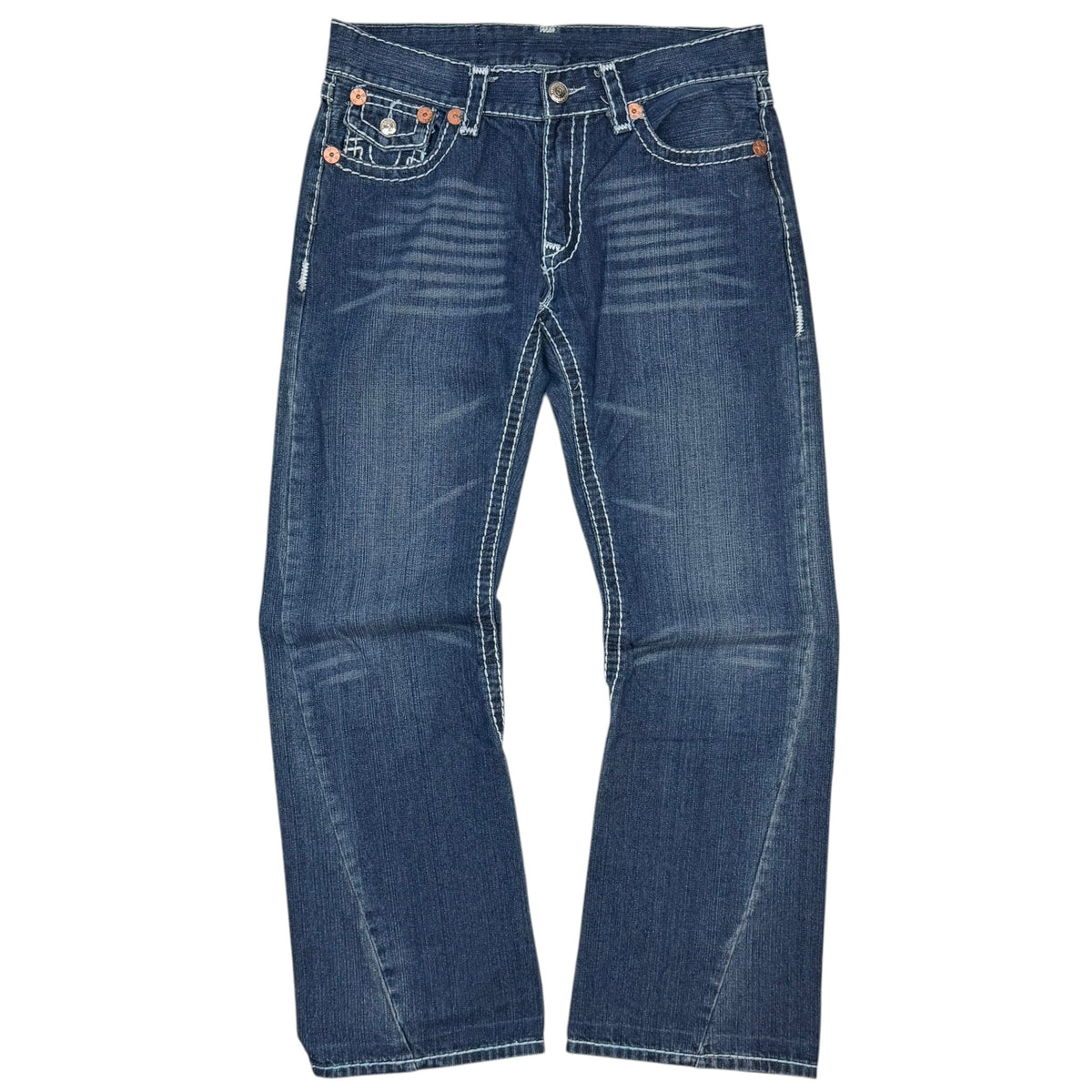 Vintage True Religion Joey Super T Flared Jeans Blue
