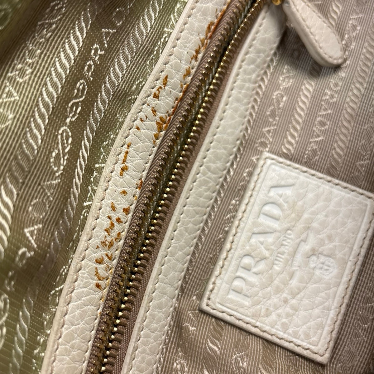 Prada Canapa Logo Canvas and Leather Handbag