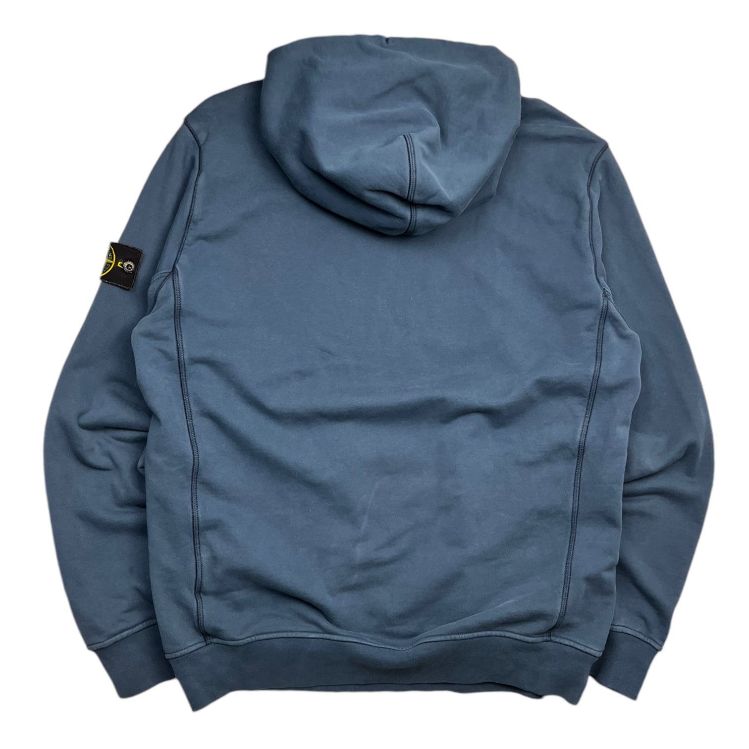 Stone Island Badge Hoodie Faded Navy