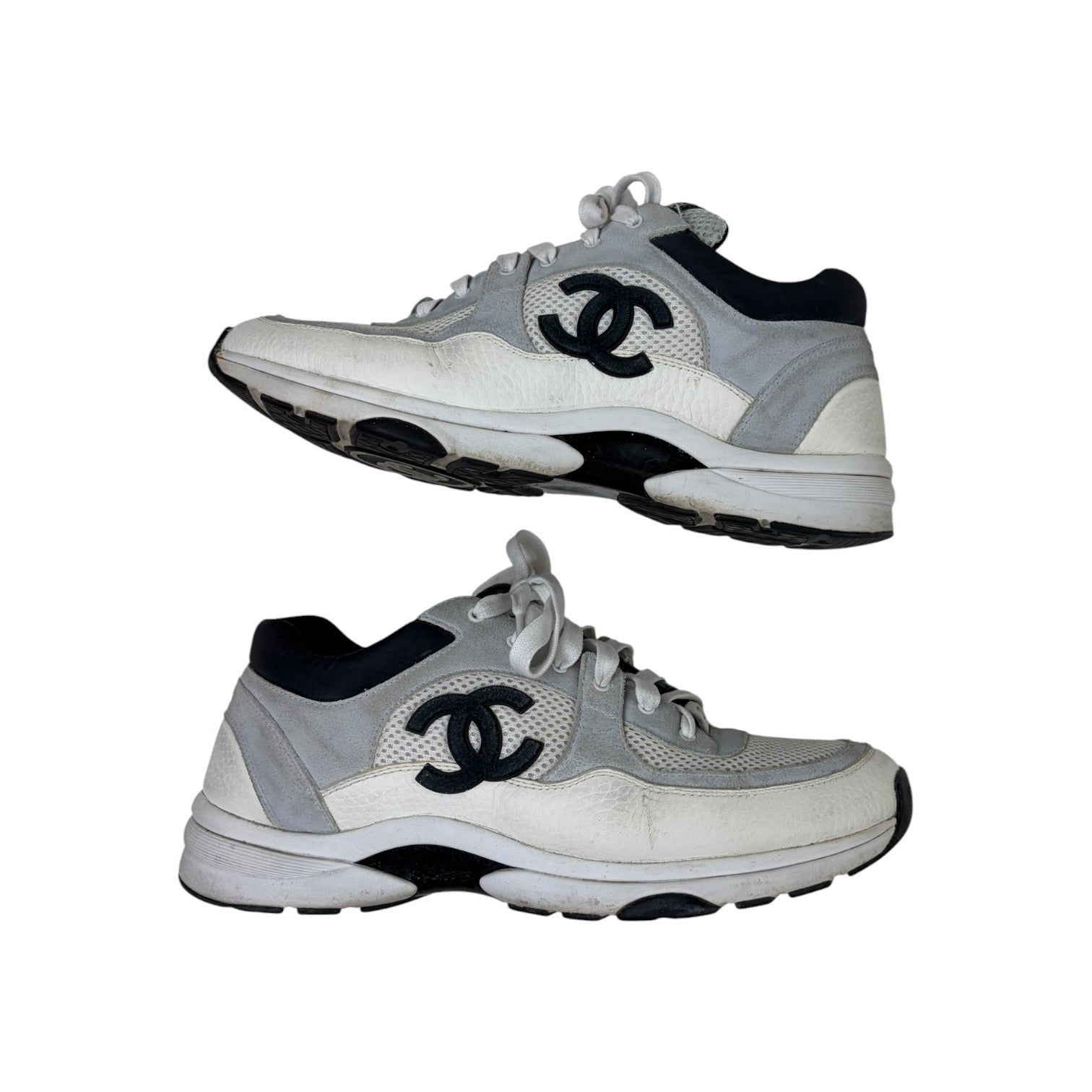 Chanel Low-Top Sneaker White/Grey (Used)