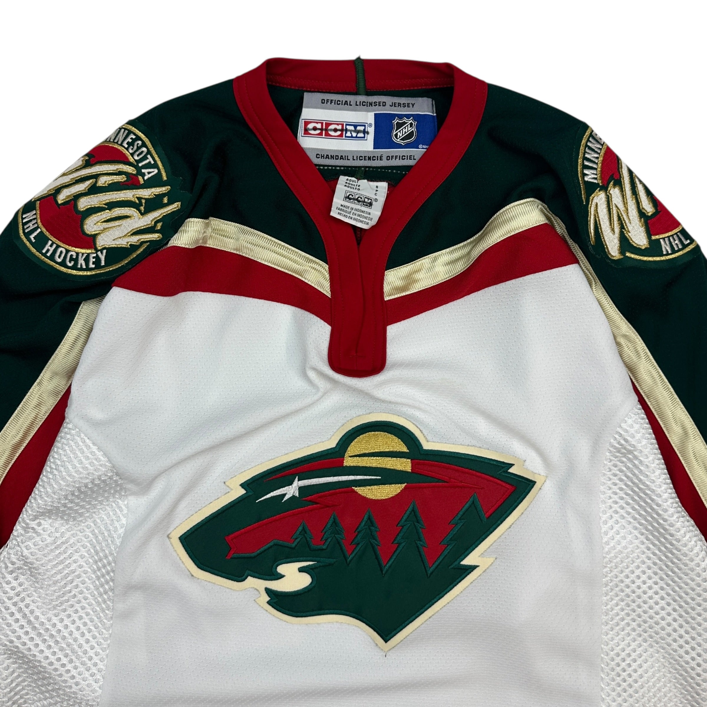Vintage CCM Minnesota Wild Jersey White/Green