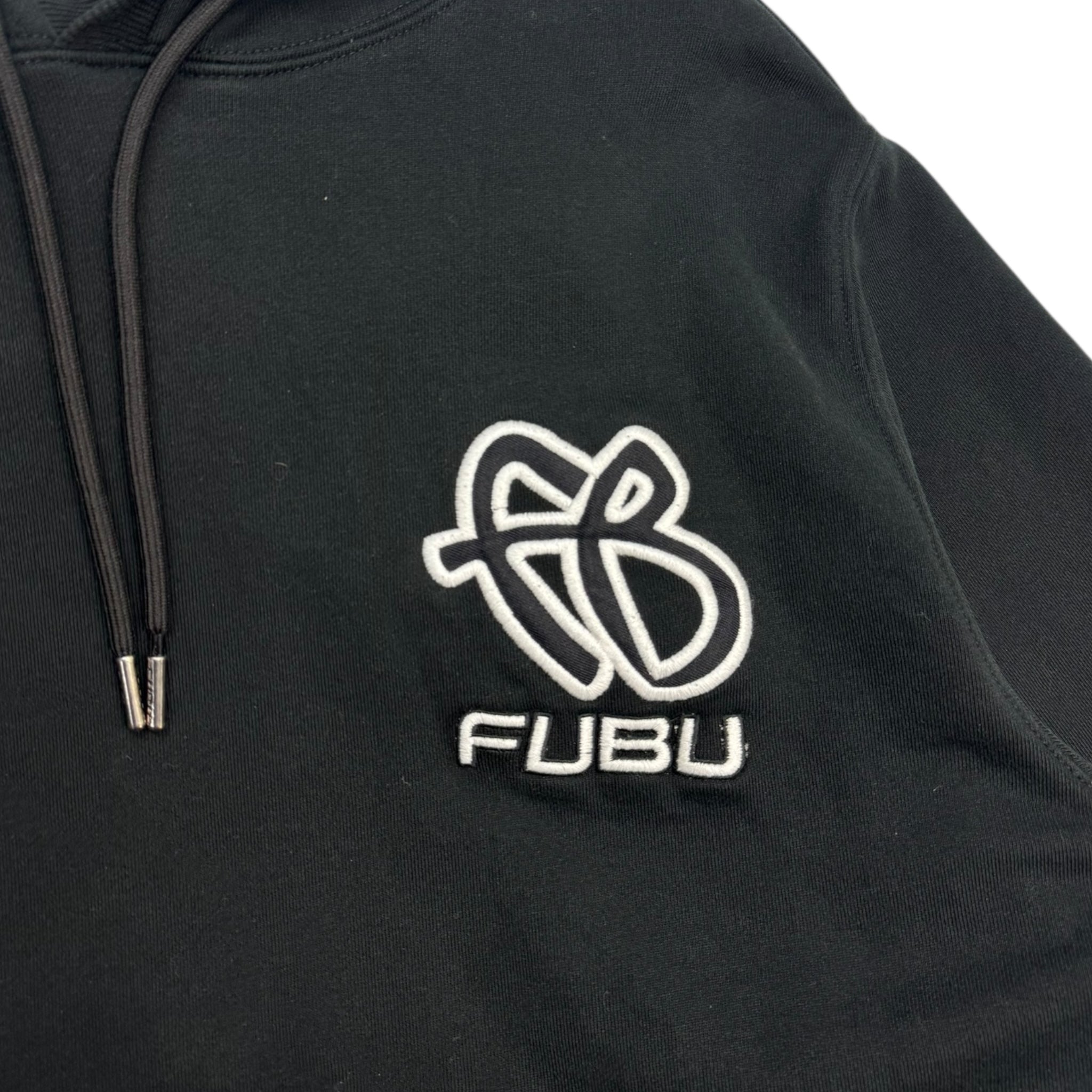 Vintage Y2K Fubu Embroidered Hoodie Black