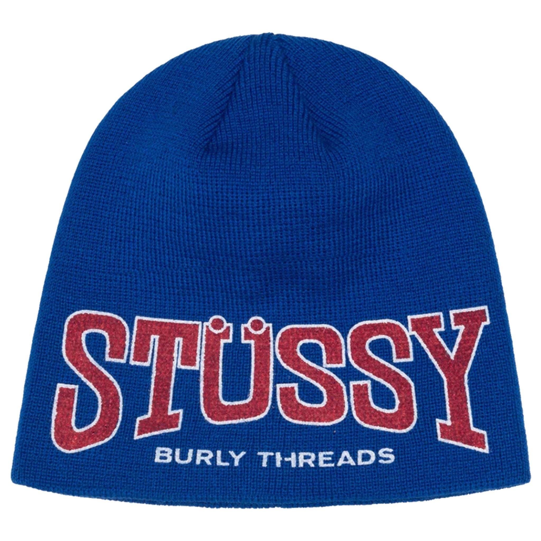 Stussy Burly Threads Skullcap Beanie Blue