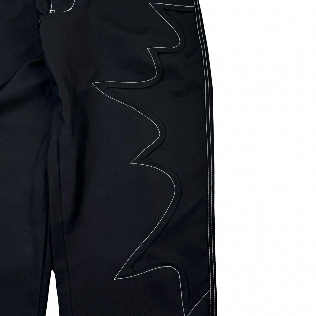 COMME des GARÇONS SHIRT Contrast Stitch Straight Leg Gabardine Trousers