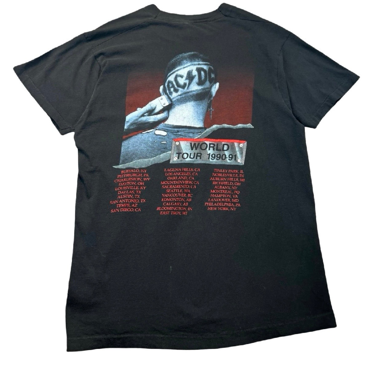 Vintage 1991 AC/DC “Back In Black” World Tour T-Shirt Black