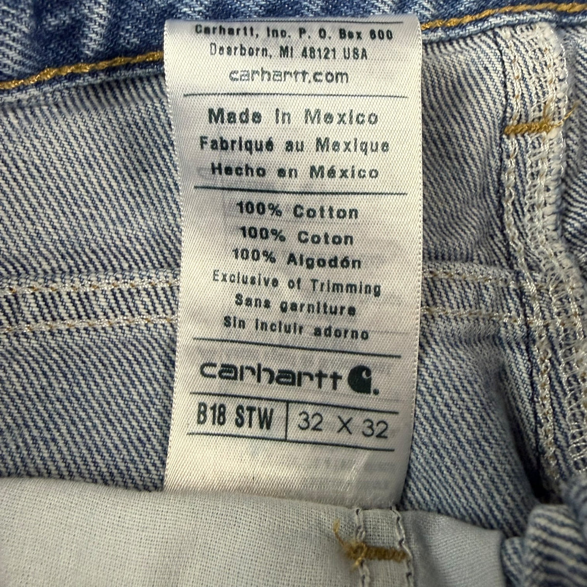 Vintage Carhartt Relaxed Fit Denim Pants Blue