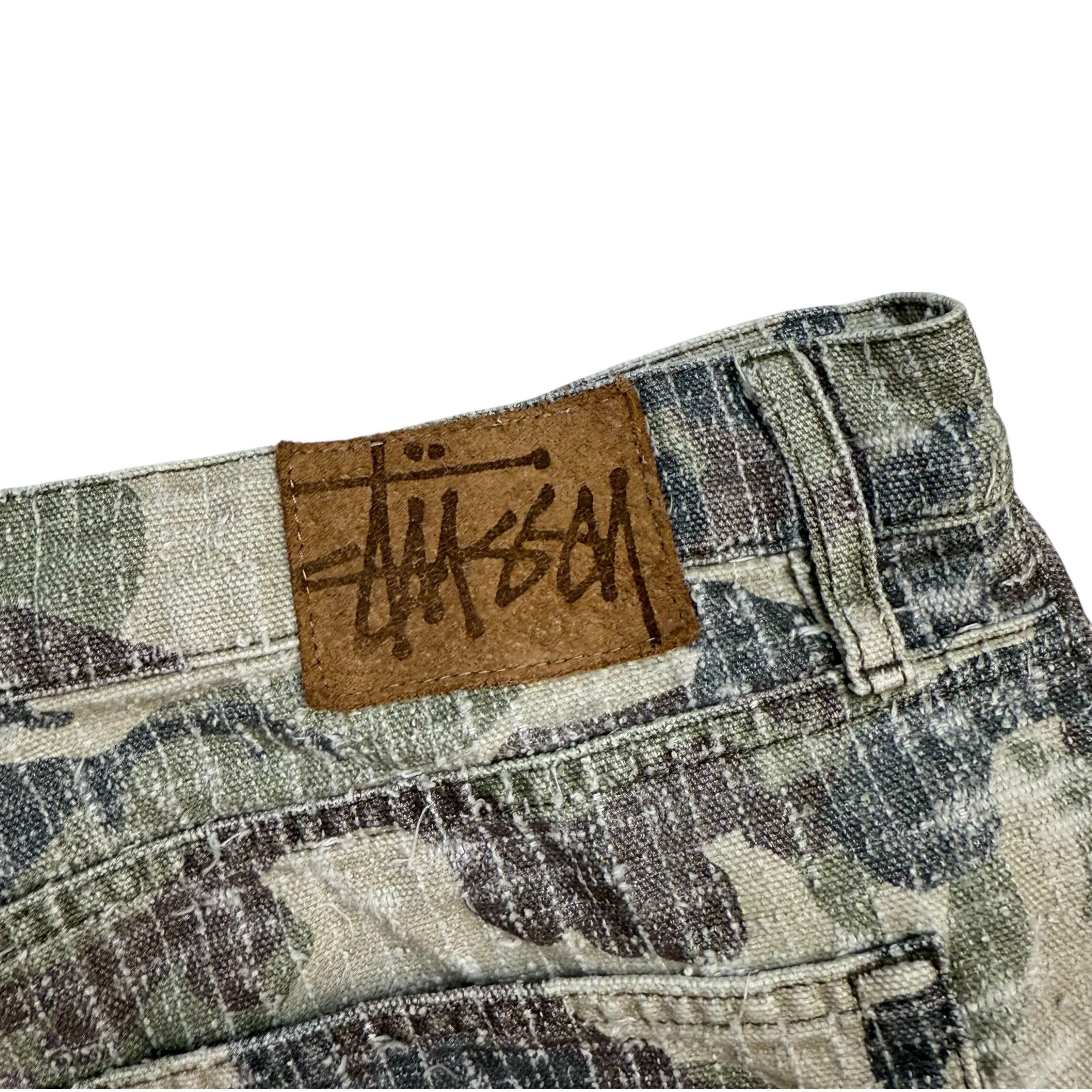 Stussy Needlepunch Big Ol’ Jeans Woodland Camo