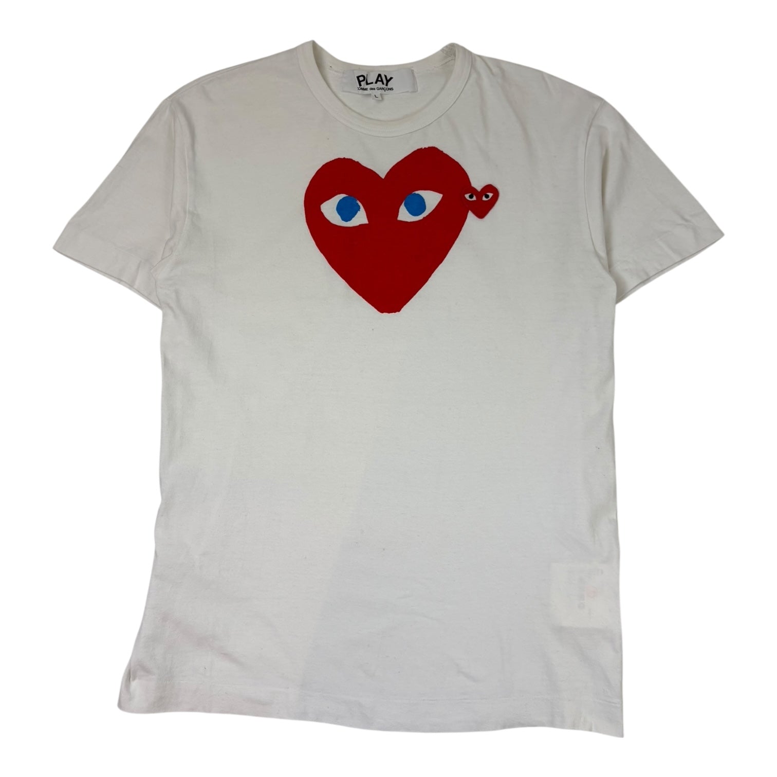 (W) Comme Des Garçons Heart Logo T-Shirt White