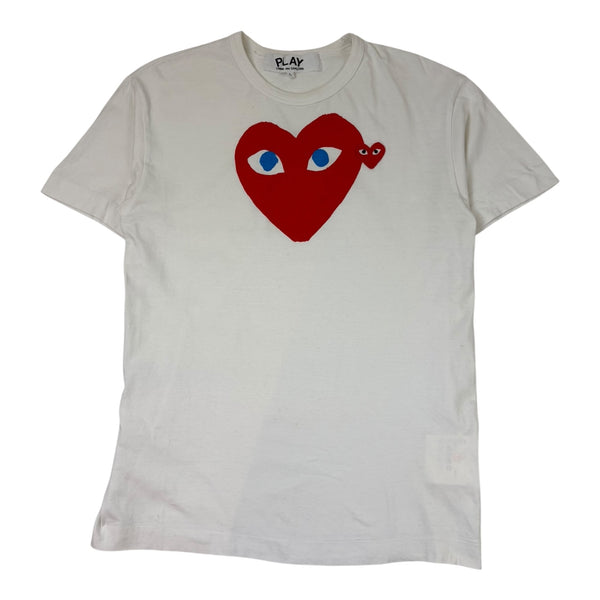 (W) Comme Des Garçons Heart Logo T-Shirt White